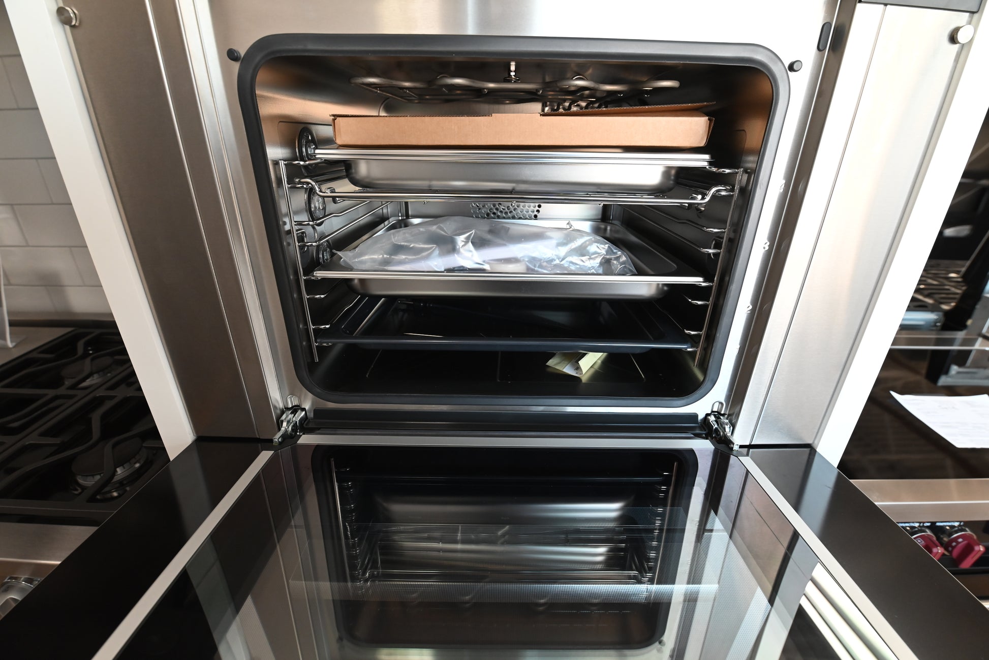 Luxury 30 inch integrated steam single wall oven with motorized M Touch controls by Miele