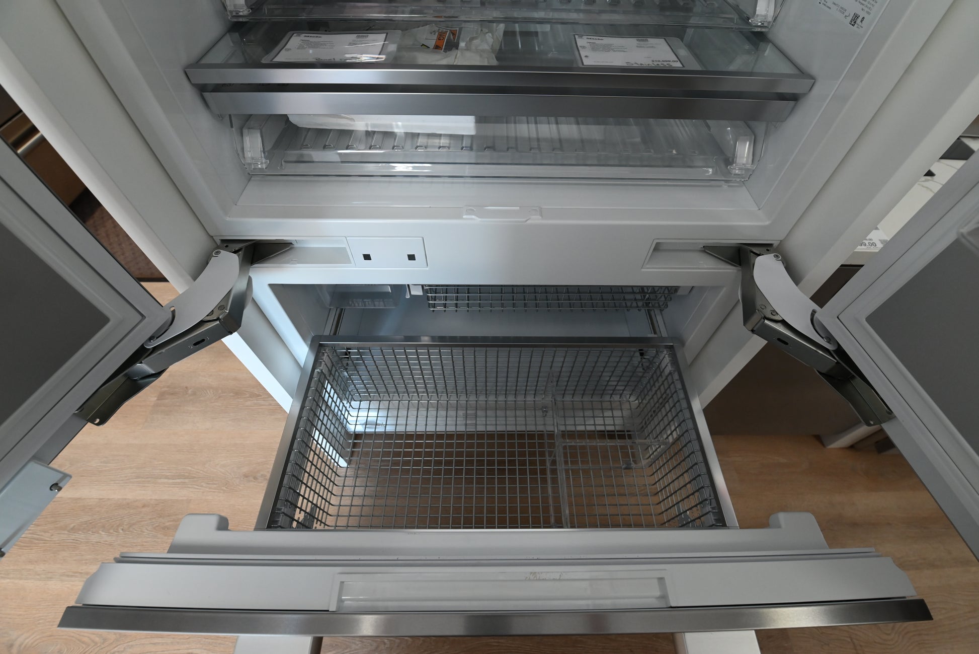 Luxury 36 inch integrated built in French Door refrigerator with panel ready option by Miele