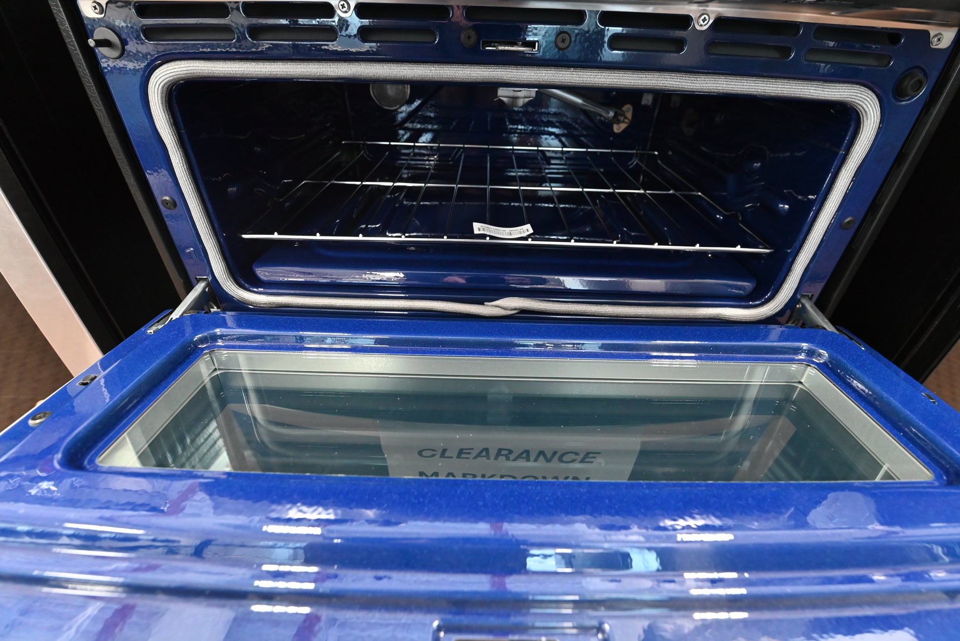 LG gas double oven range with ProBake convection and 5 sealed cooktop burners
