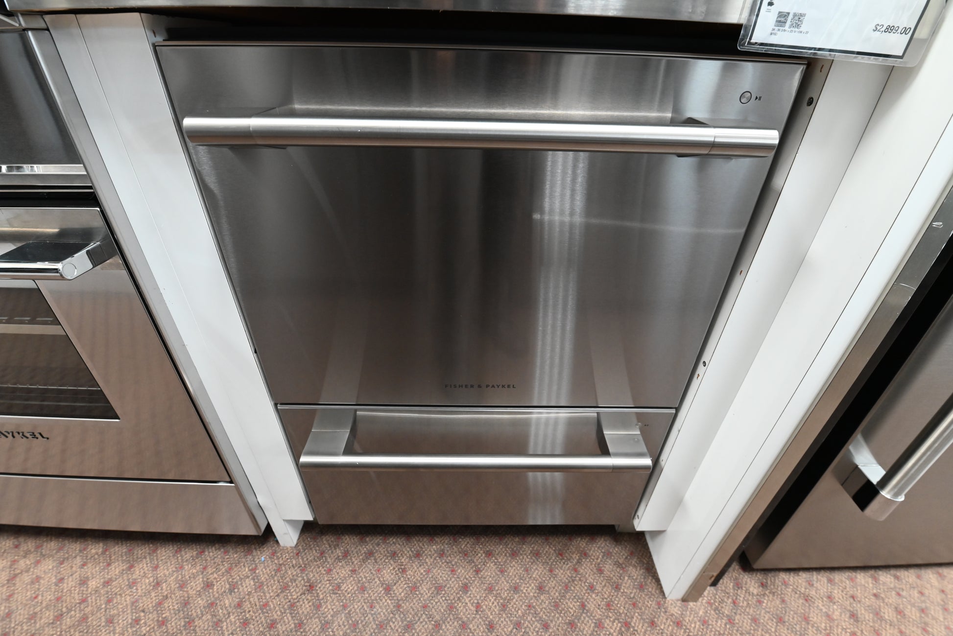 Fisher Paykel Series 11 Professional 24 inch tall double DishDrawer dishwasher in stainless steel DD24DTX6PX1