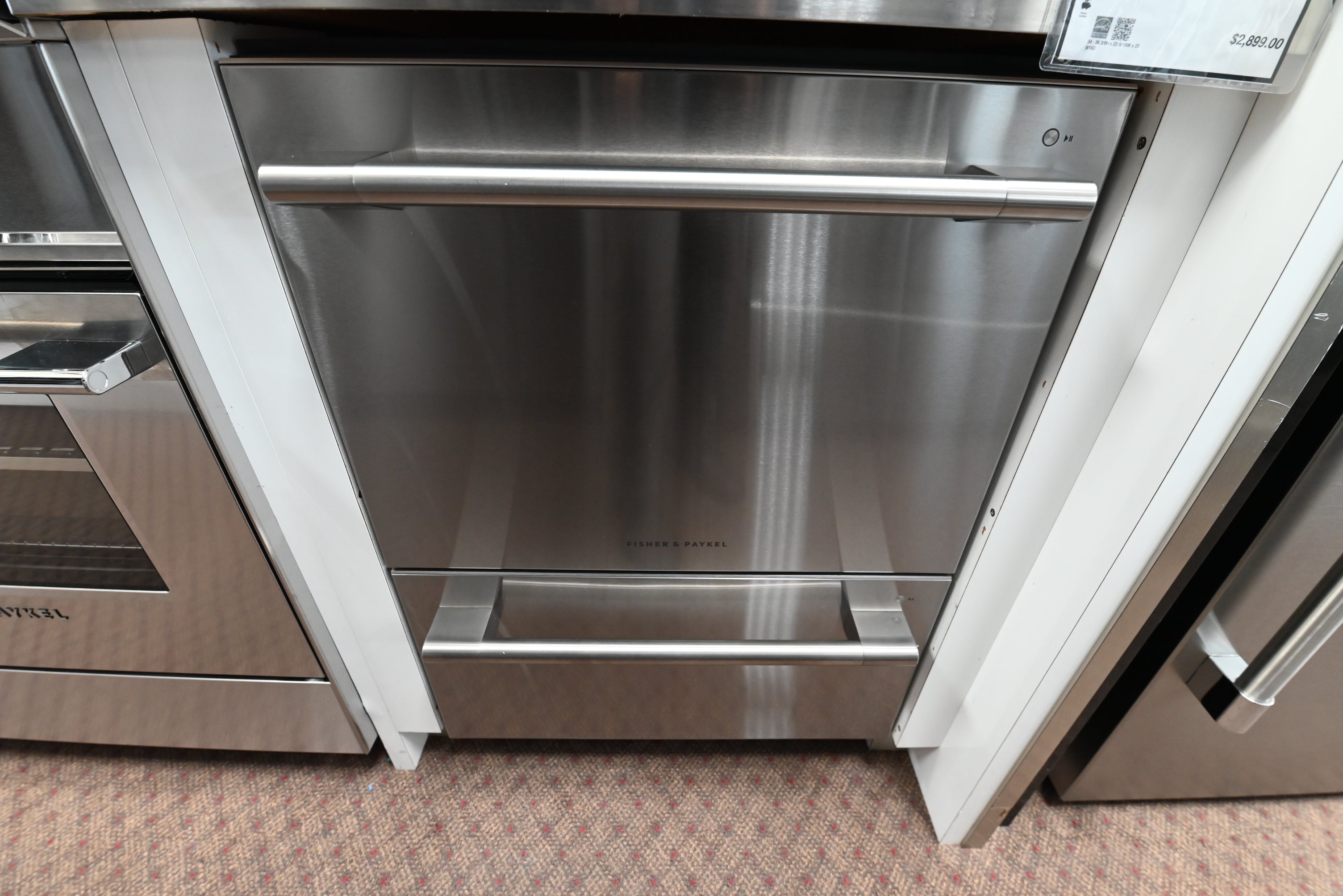 Fisher Paykel Series 11 Professional 24 inch tall double DishDrawer dishwasher in stainless steel DD24DTX6PX1