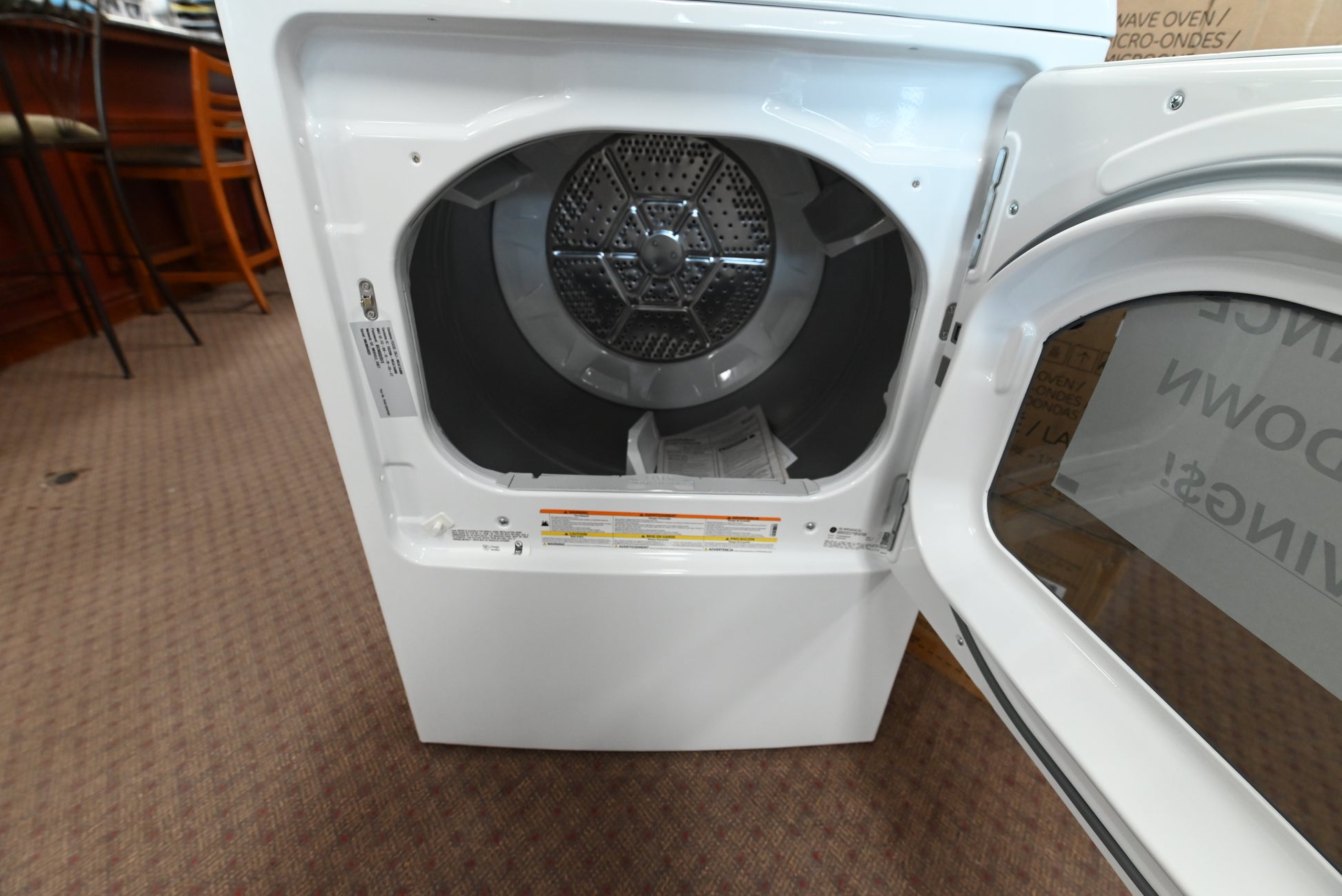 Close up of the CapTouch digital controls and Sensor Dry selector on the GE Profile gas dryer