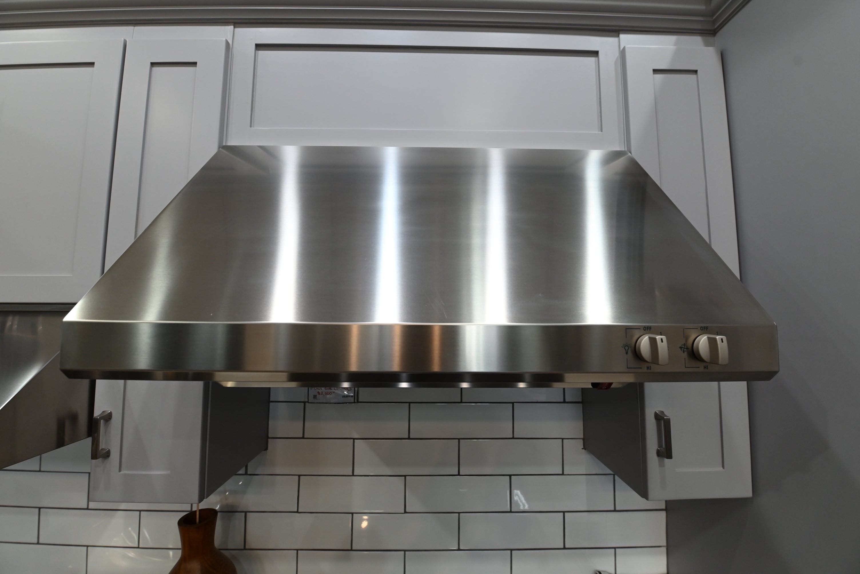 Monogram ZV36SSJSS 36 inch professional wall mount range hood in premium welded stainless steel
