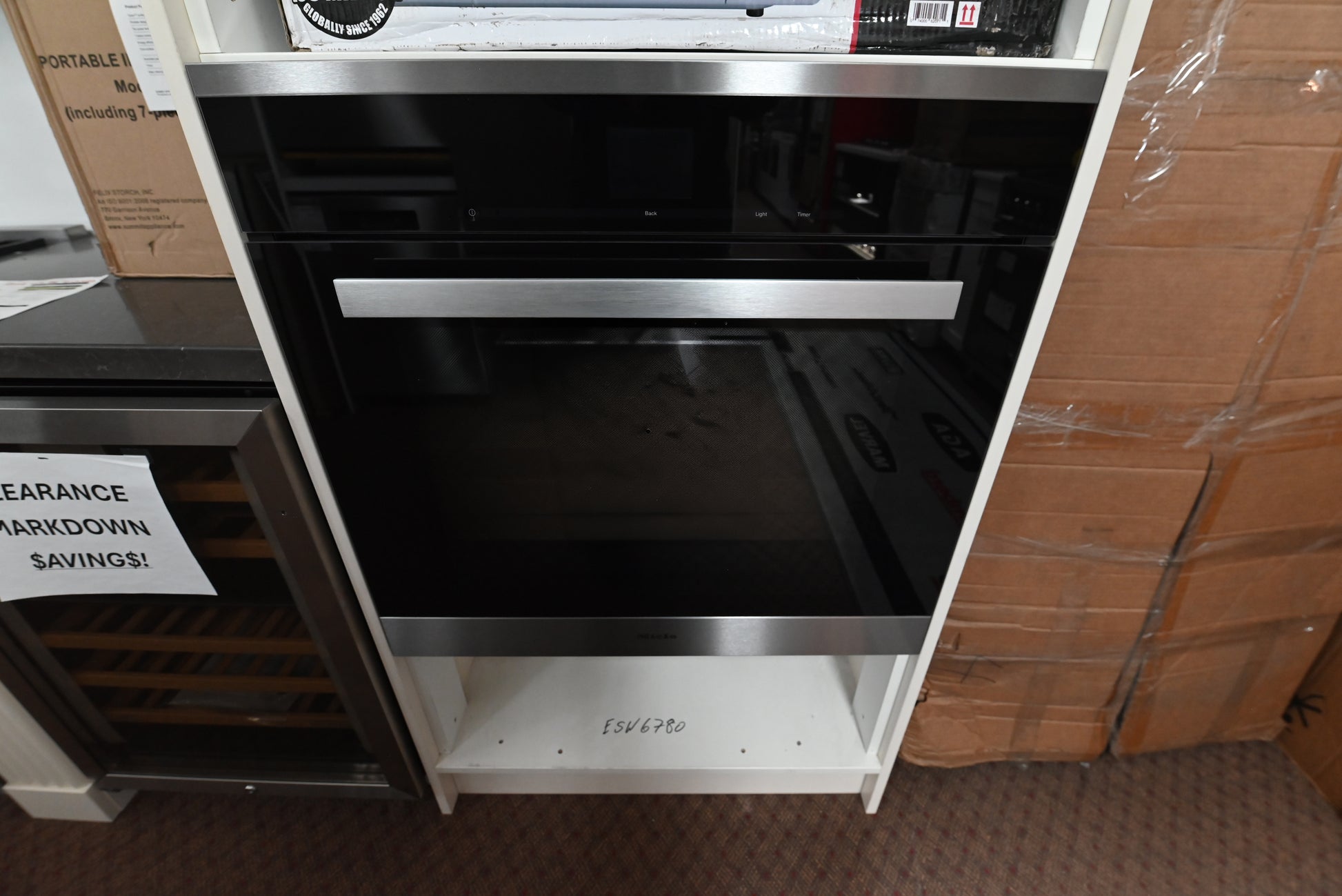 Miele H6680BP 30 inch single built in wall oven front view in clean touch steel