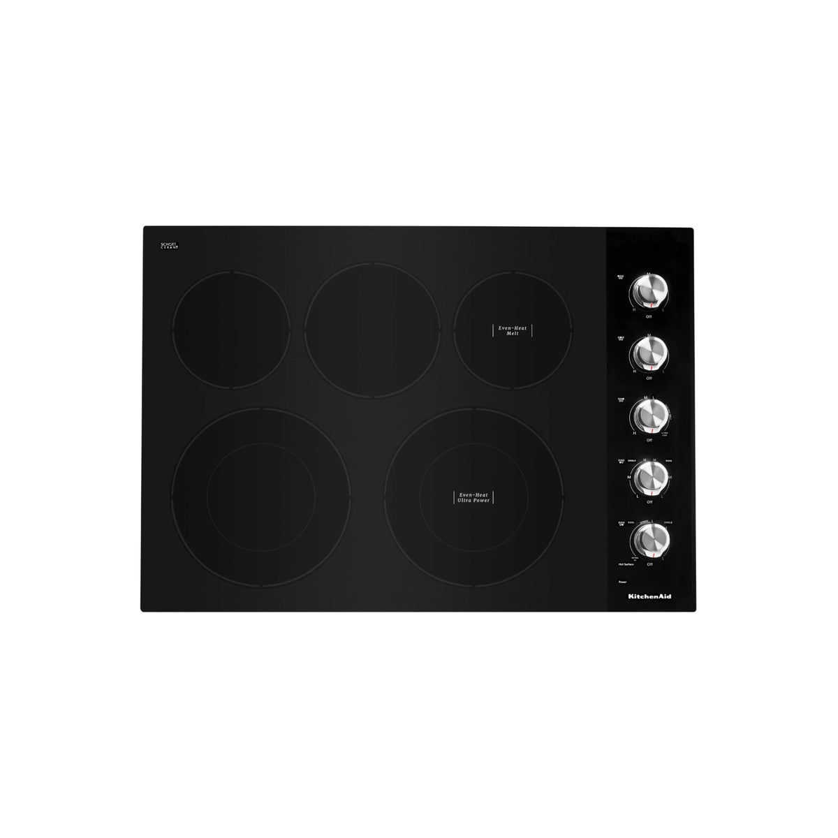 KitchenAid KCES550HBL 30" Black Electric Cooktop