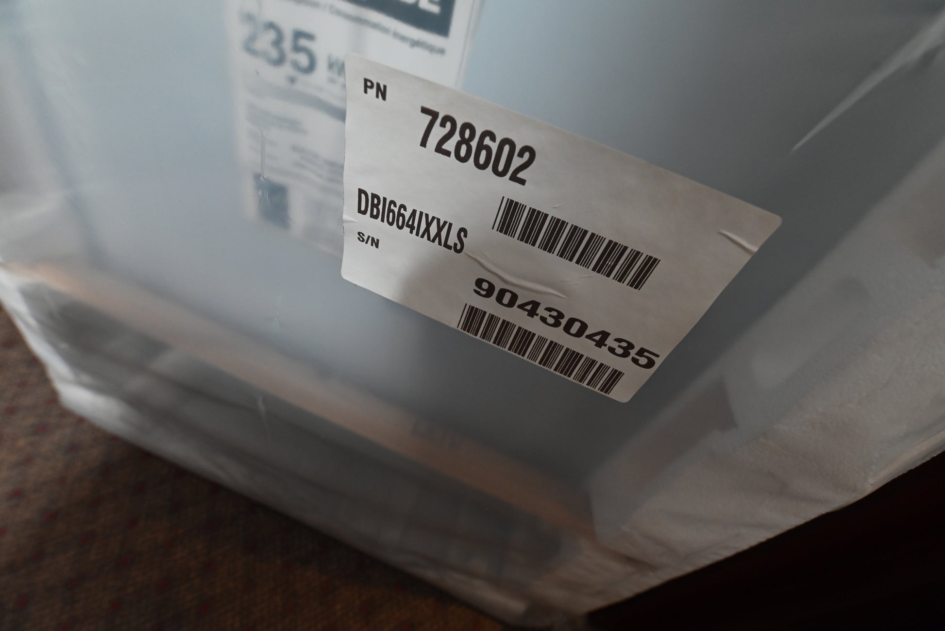 Luxury Scandinavian design dishwasher with touchproof stainless steel finish