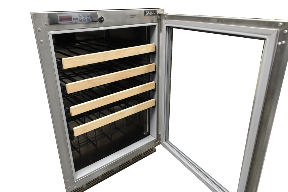 Perlick H1WD3BRH 24" Stainless Steel and Glass Door Built-In Wine Cooler