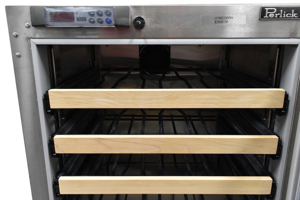 Perlick H1WD3BRH 24" Stainless Steel and Glass Door Built-In Wine Cooler