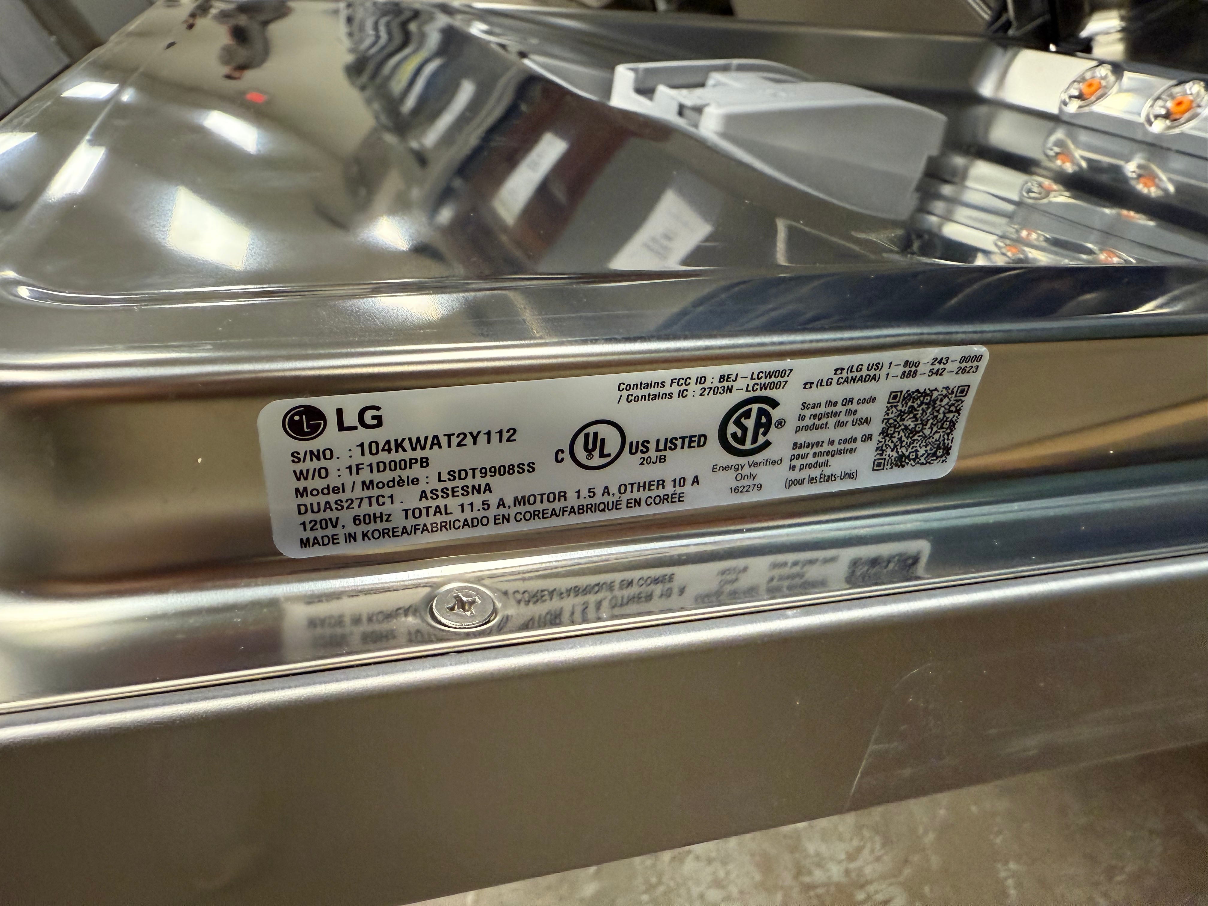 LG LSDT9908SS 24" Stainless Steel Dishwasher, Open Box