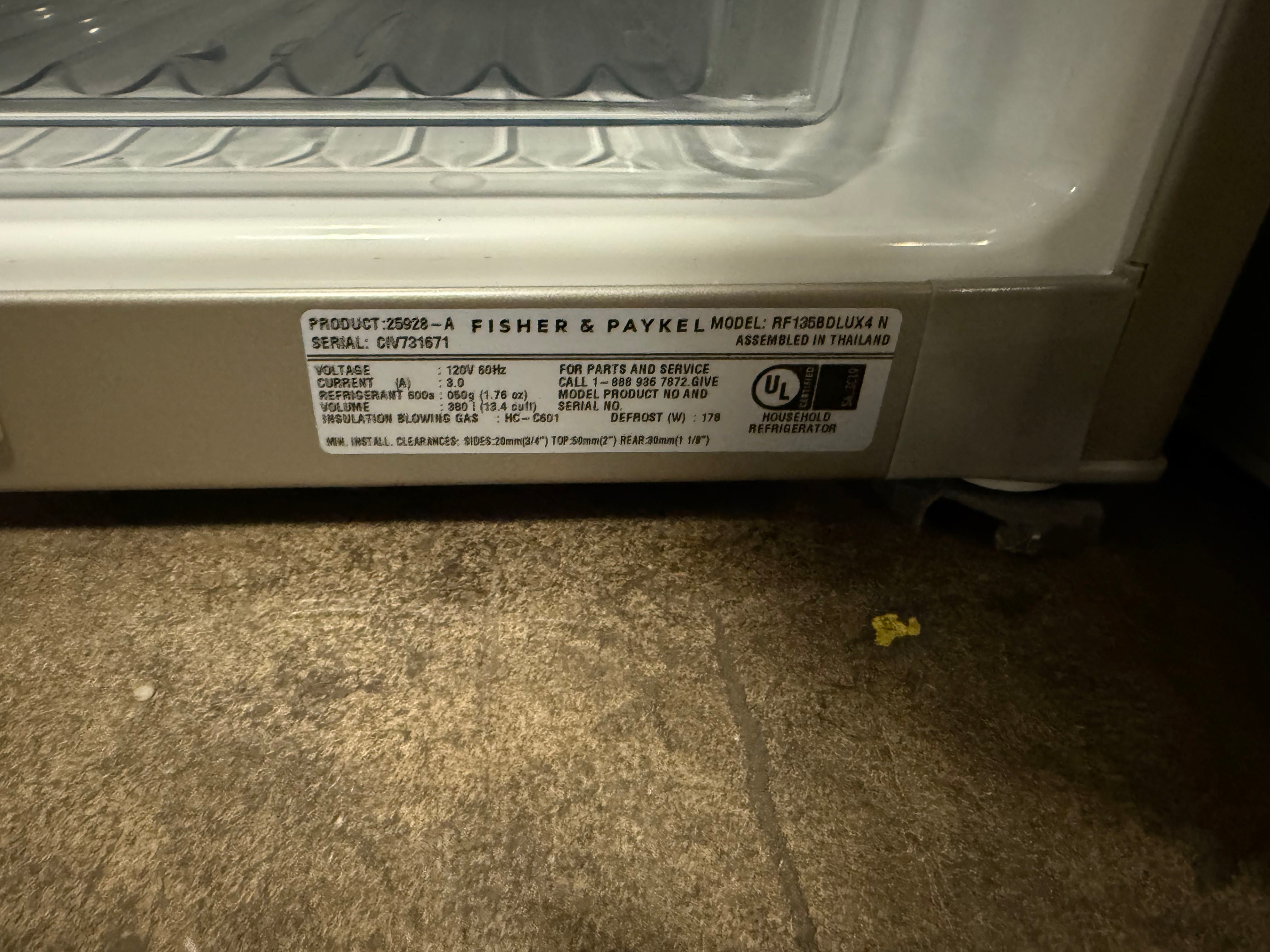 Fisher & Paykel RF135BDLUX4N 25" Stainless Steel Counter Depth Bottom Freezer Refrigerator