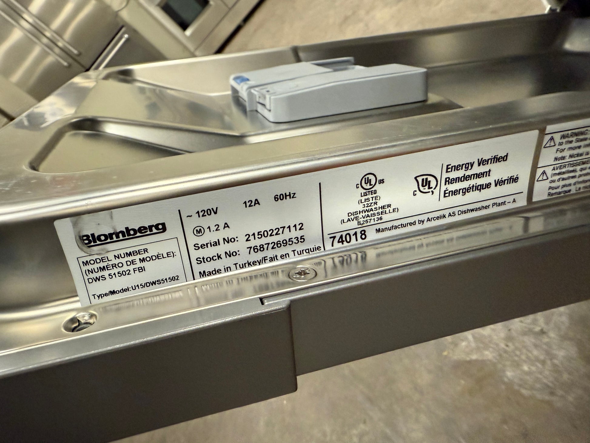 Blomberg DWS 51502 FBI 18" Panel Ready Dishwasher