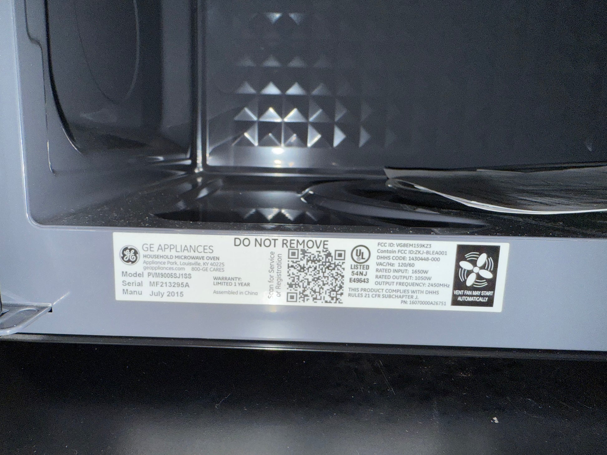 GE Profile PVM9005SJSS 30" Stainless Steel Over-the-Range Microwave Oven