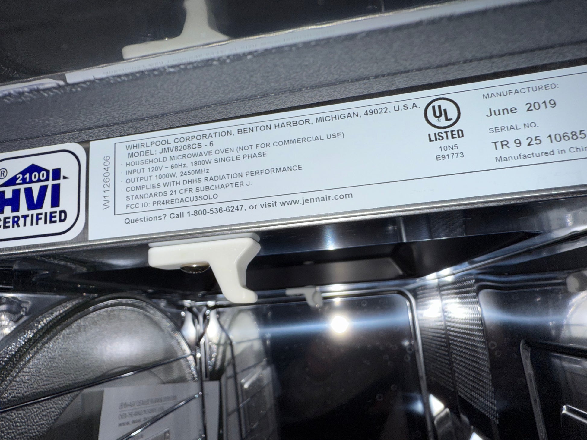 JennAir JMV8208CS 30" Stainless Steel Over-the-Range Microwave