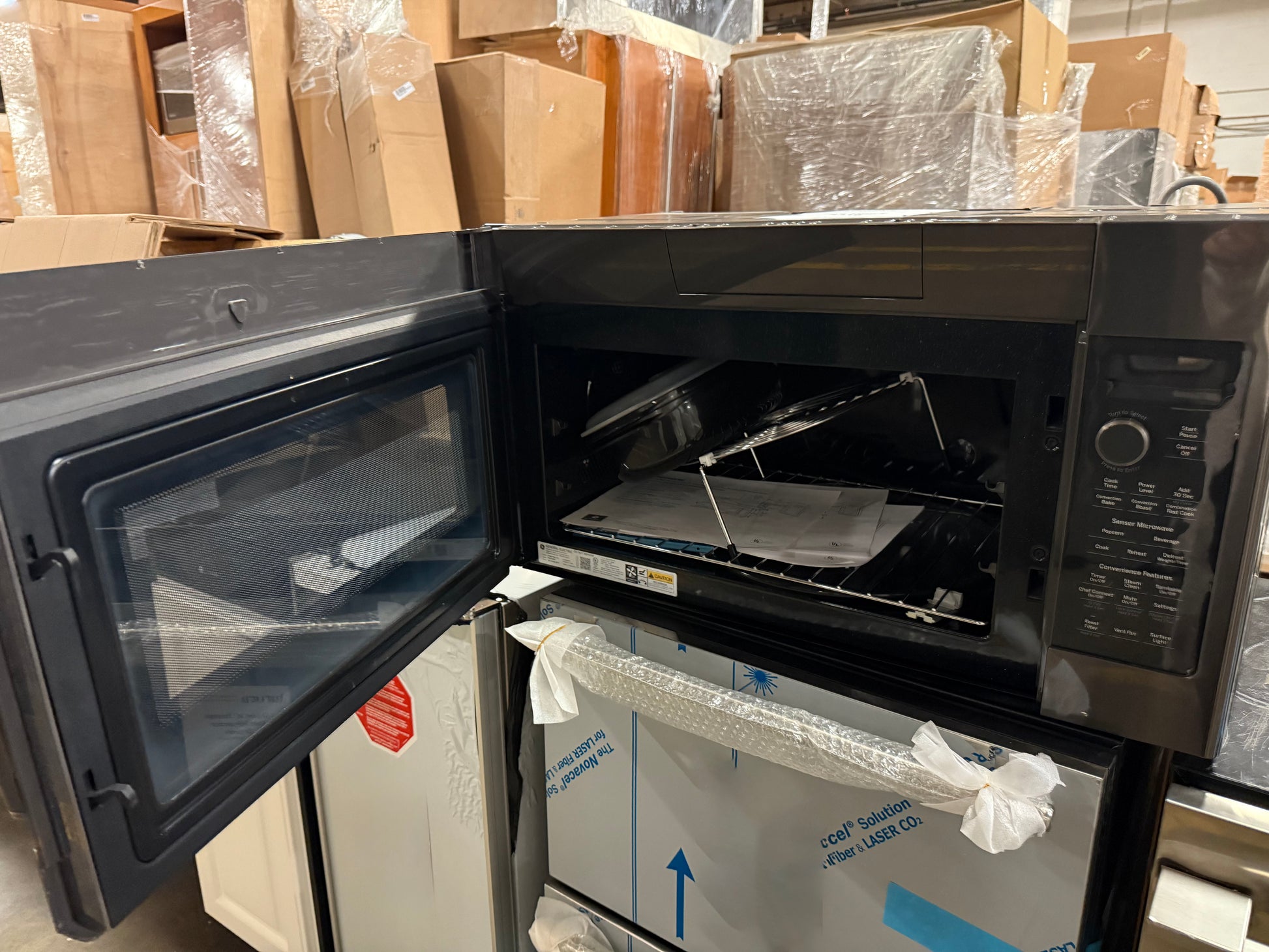 GE Profile PVM9179BLTS 30" Black Stainless Steel Over-the-Range Microwave