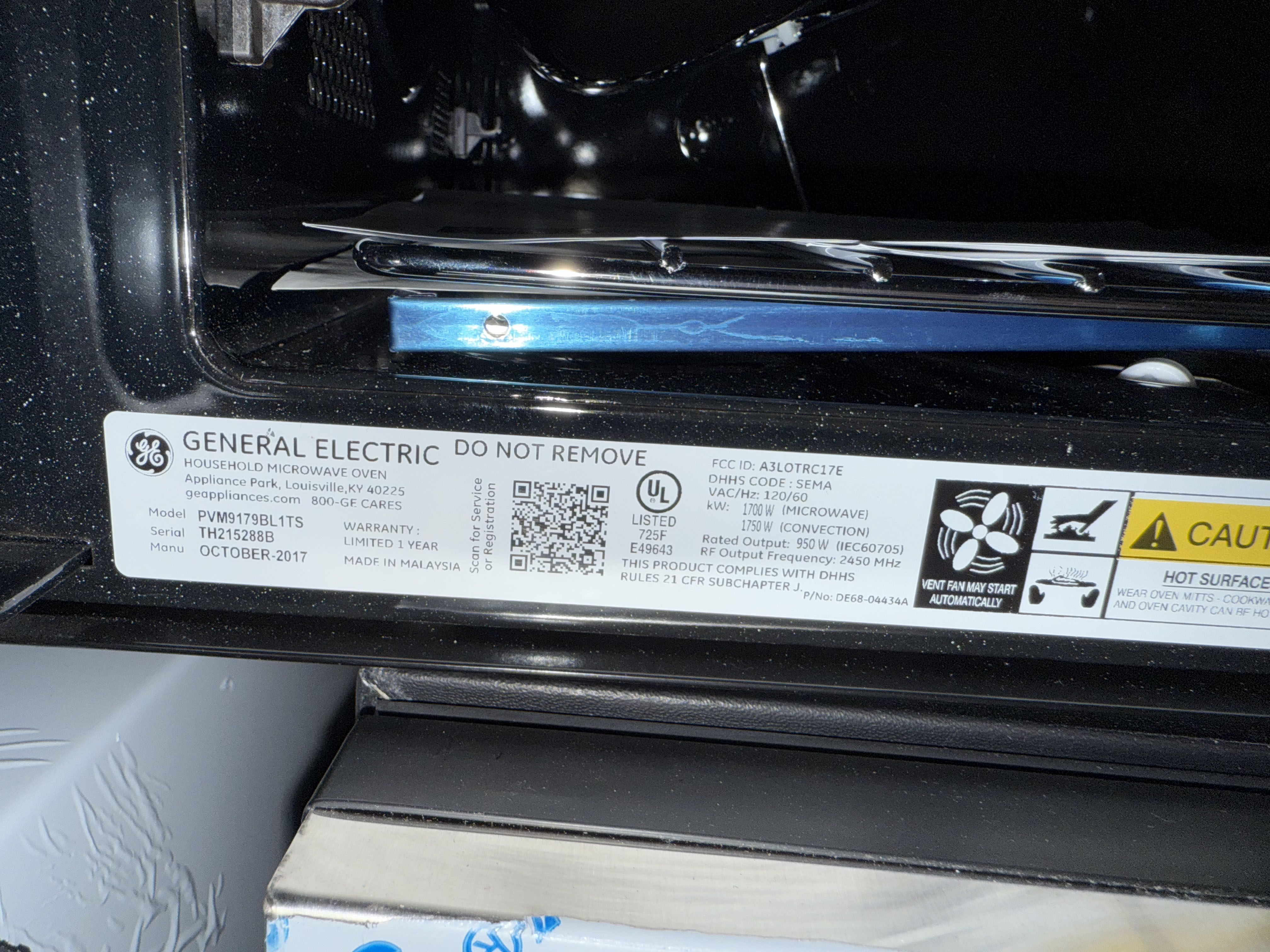 GE Profile PVM9179BLTS 30" Black Stainless Steel Over-the-Range Microwave