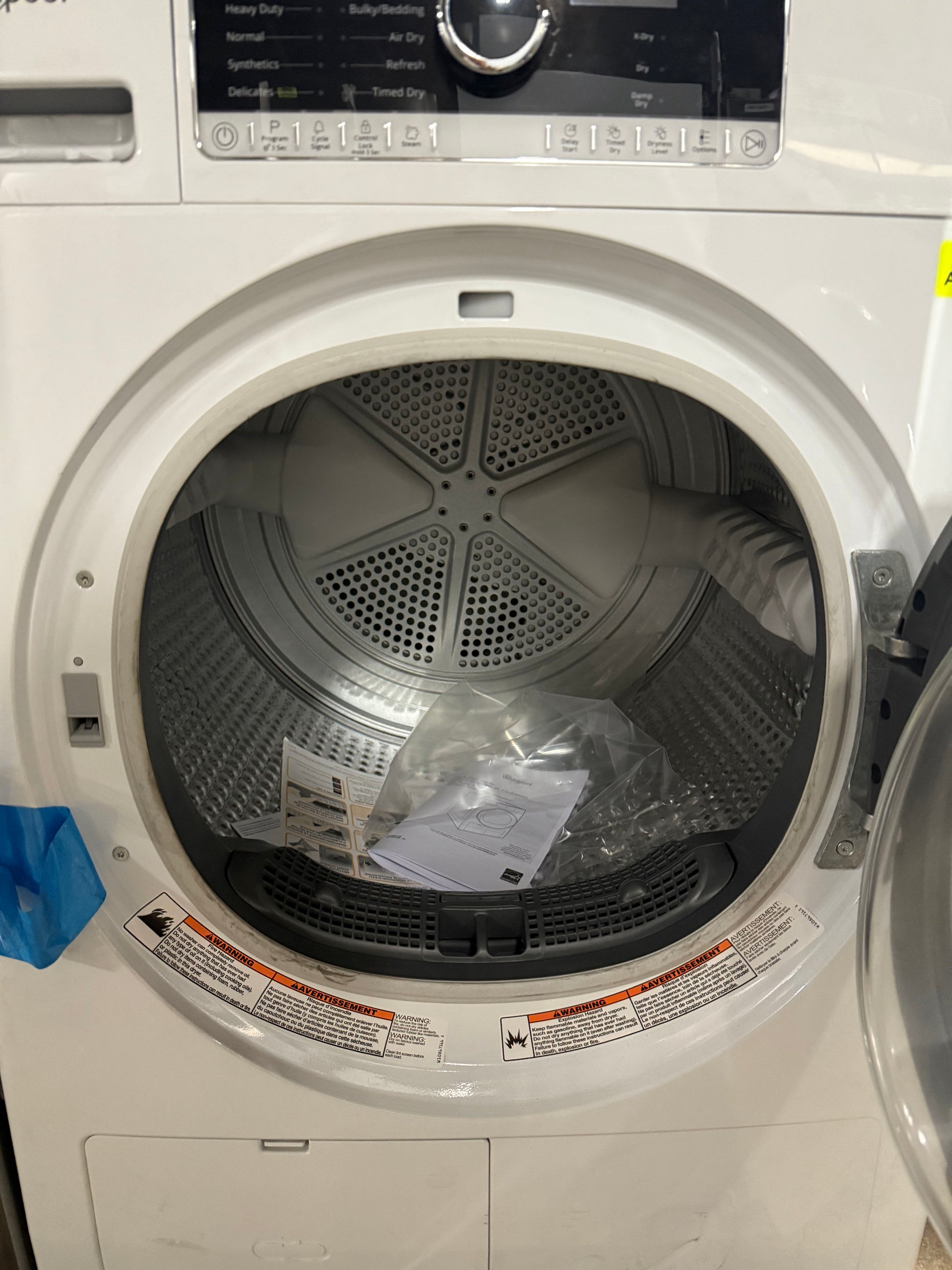 Whirlpool WHD5090GW 24" White Electric Dryer