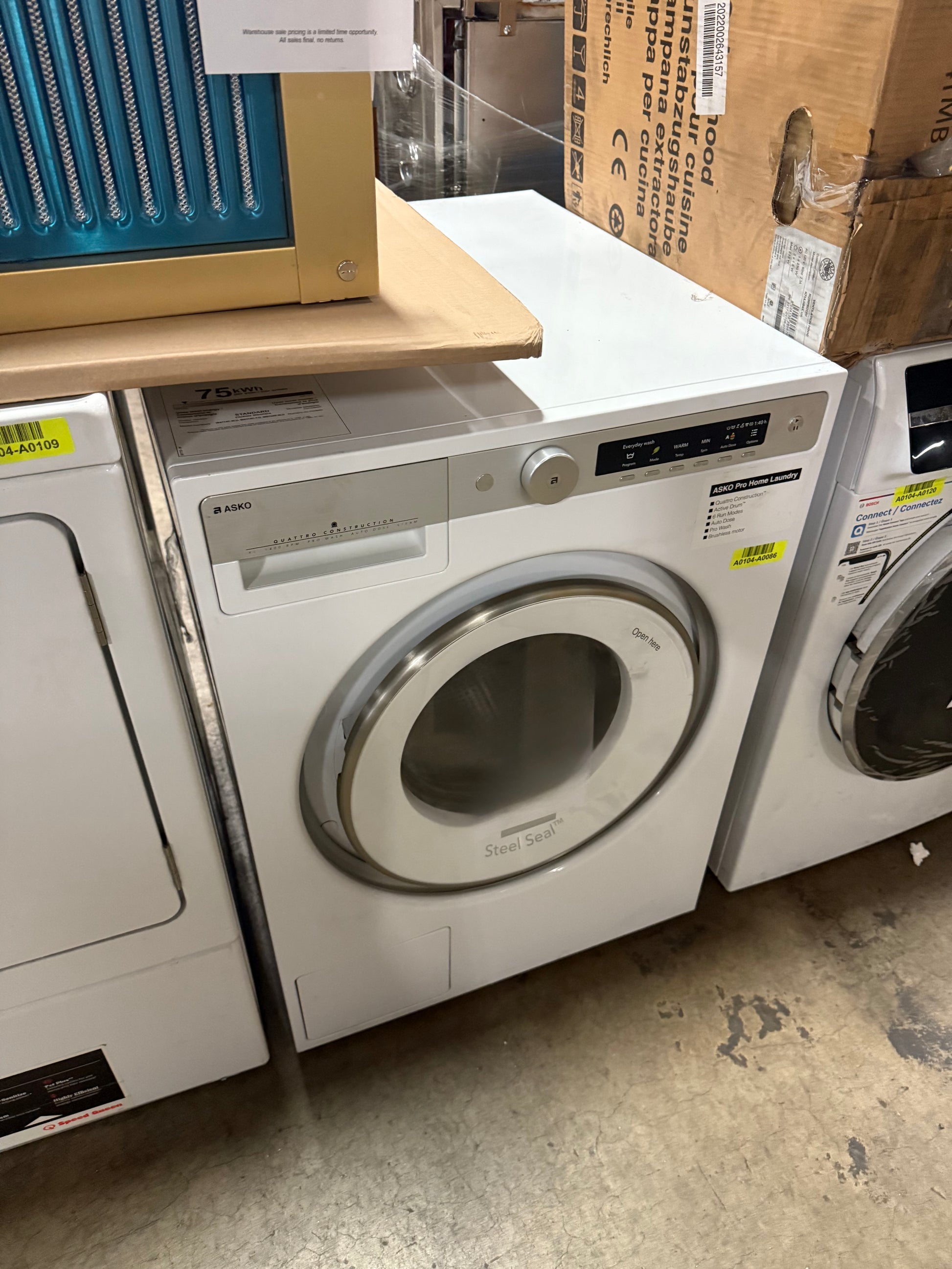 Asko W6124X.W.U 24" White Front Load Washer