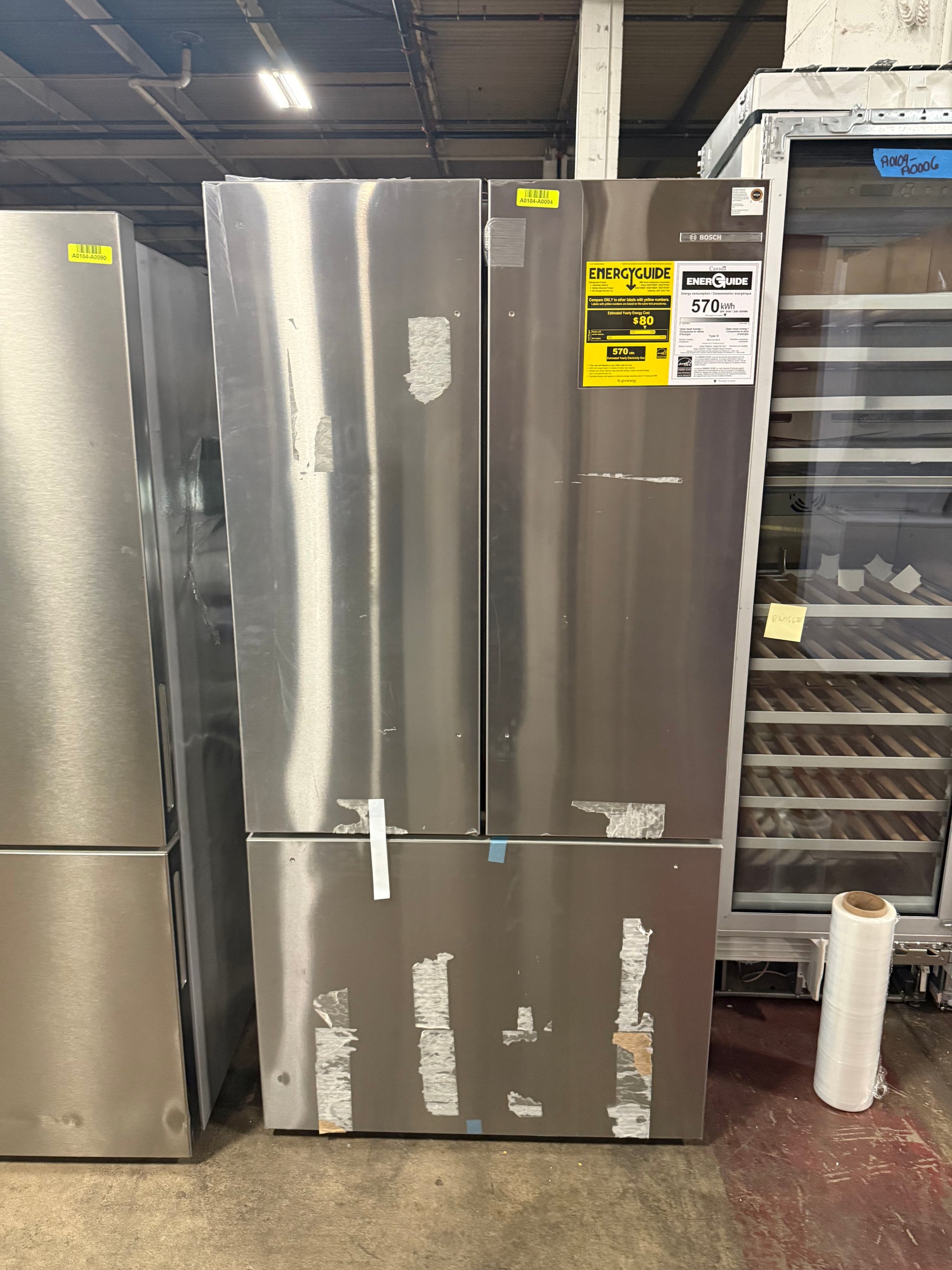 Bosch 800 Series B36CT8OSNS 36" Stainless Steel Counter Depth French Door Refrigerator