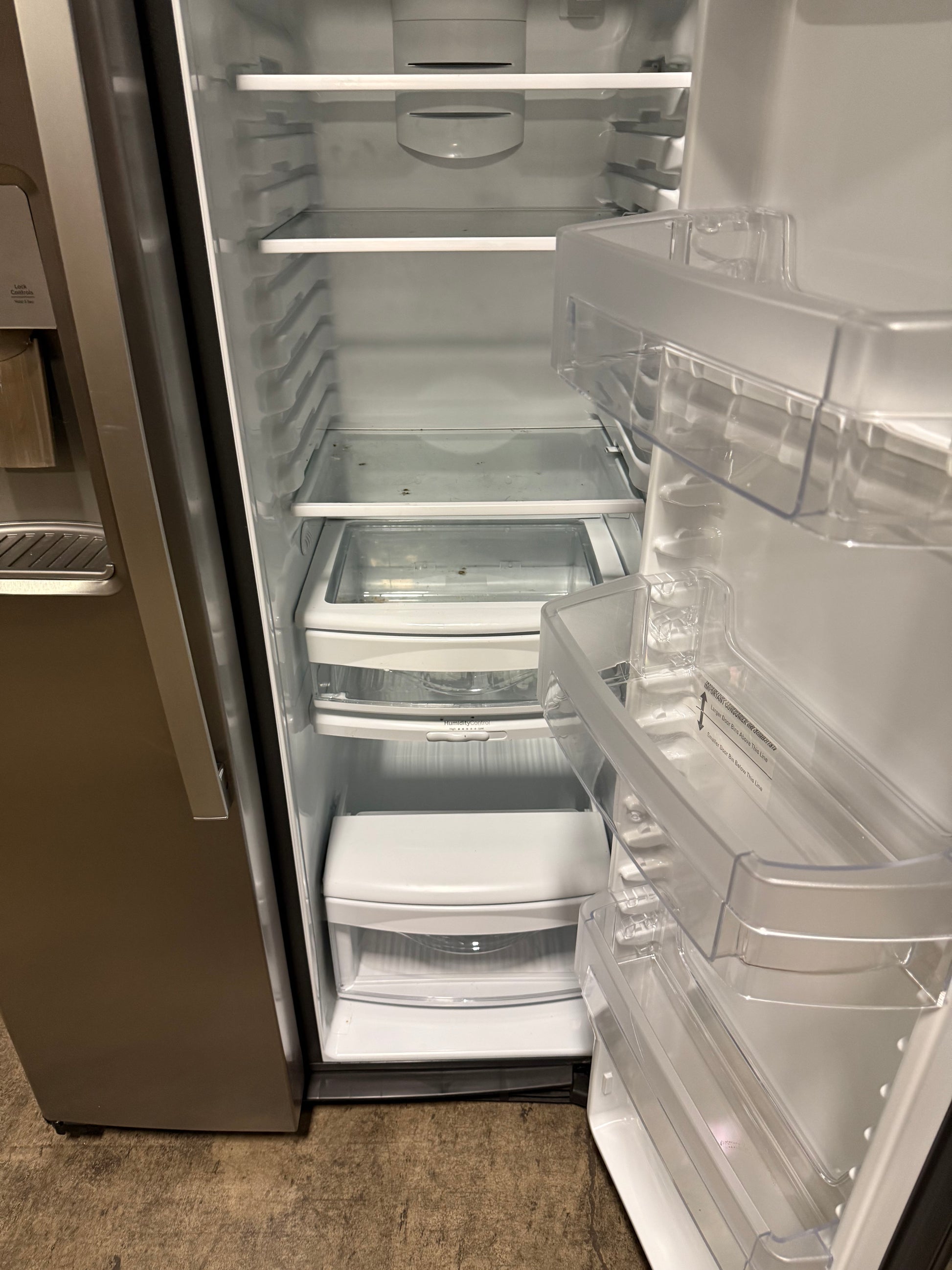 GE GZS22IYNFS 36" Stainless Steel Counter Depth Freestanding Side By Side Refrigerator