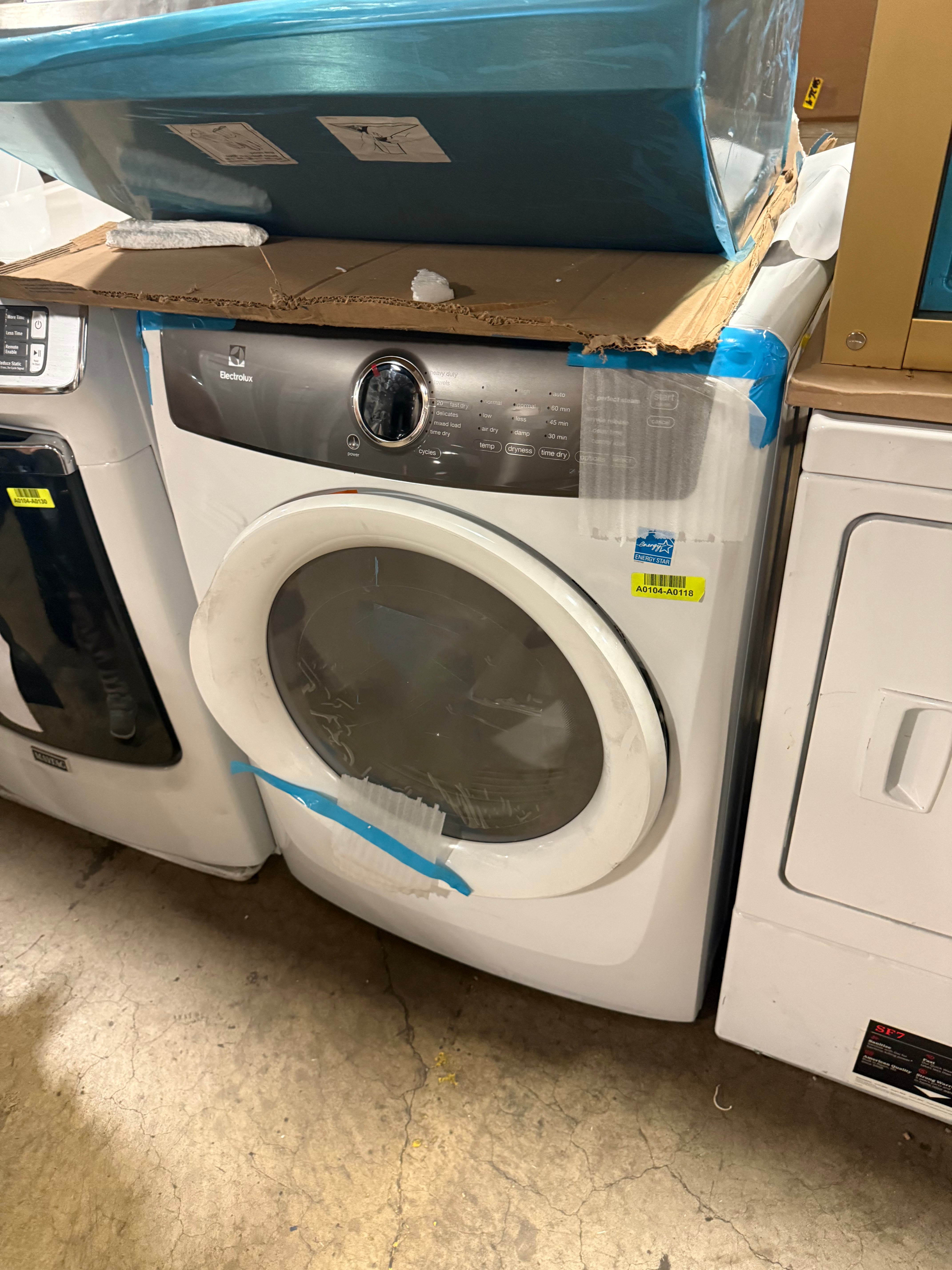 Electrolux EFME427UIW 27" White Front Load Electric Dryer