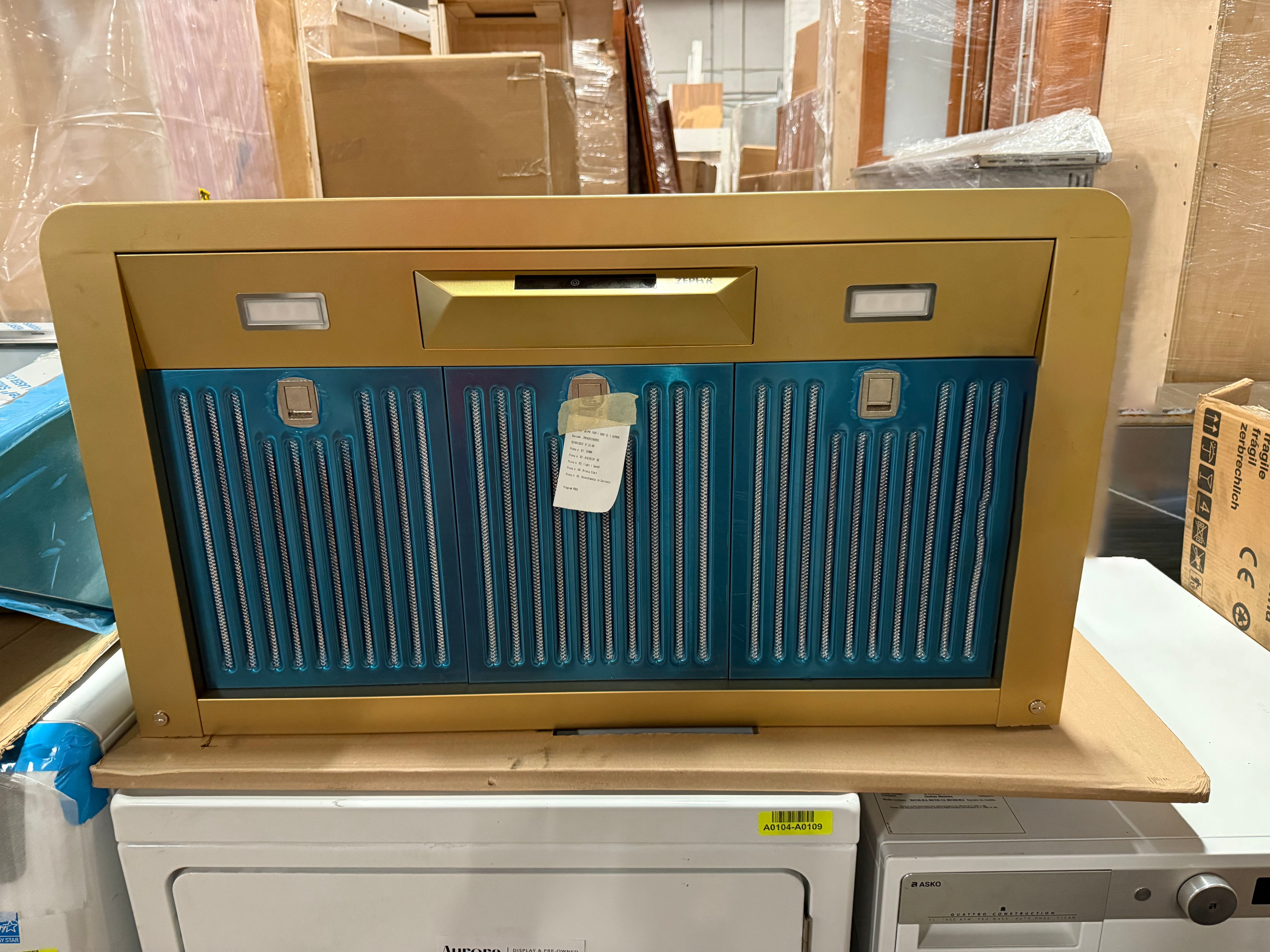 Zephyr DME-M9OASGX 36" Satin Gold Mesa Wall Mount Canopy Range Hood