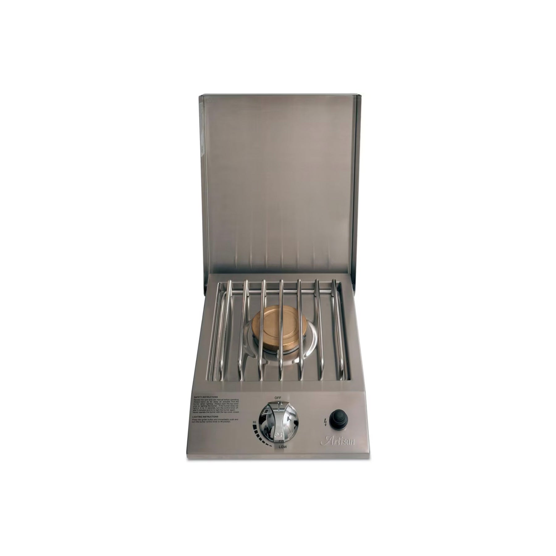 Artisan ART-SB1-NG 12" Stainless Steel Built-In Natural Gas Single Side Burner