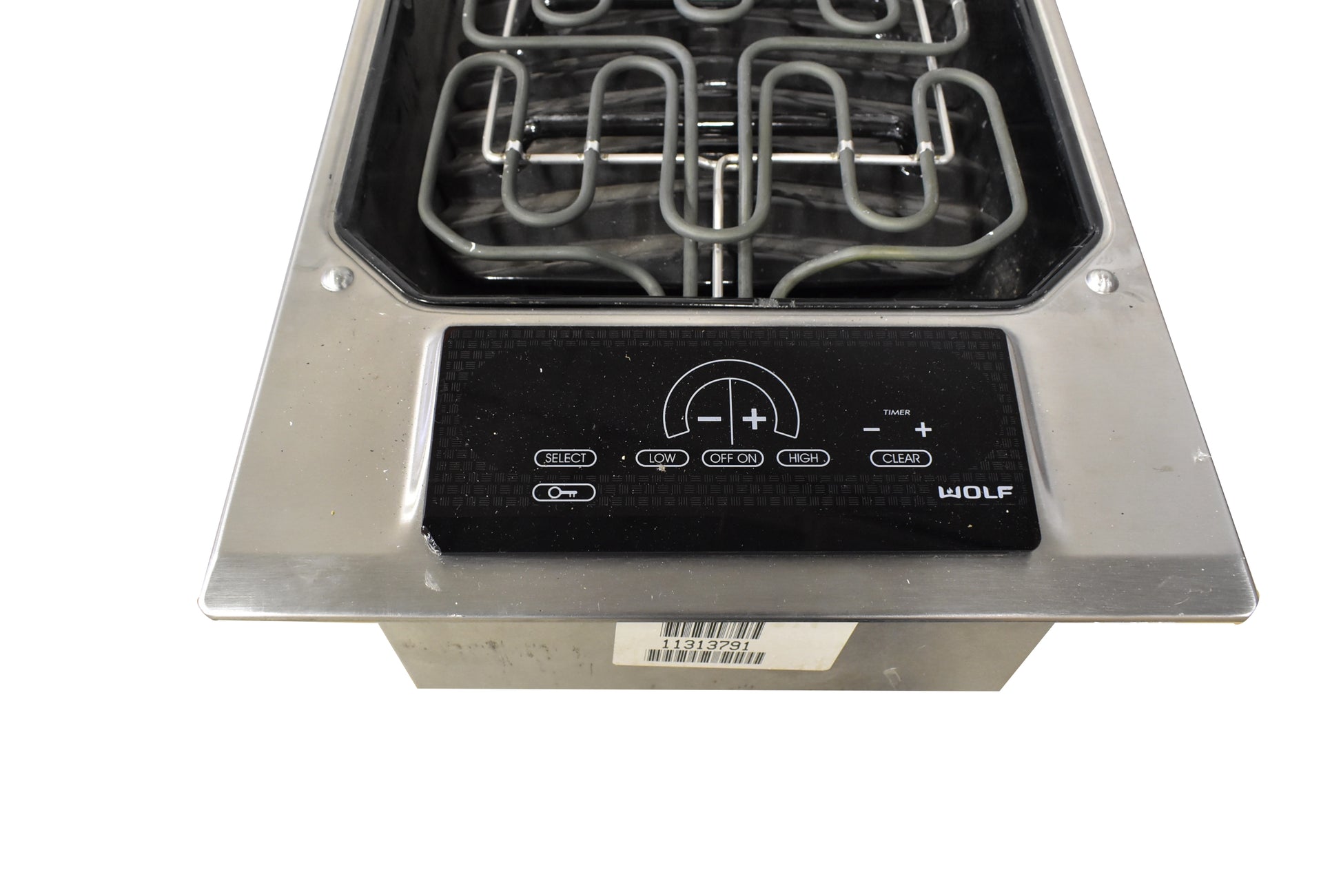 Wolf IG15/S 15" Stainless Steel Electric Grill Module, 2 Burner, Drop-In