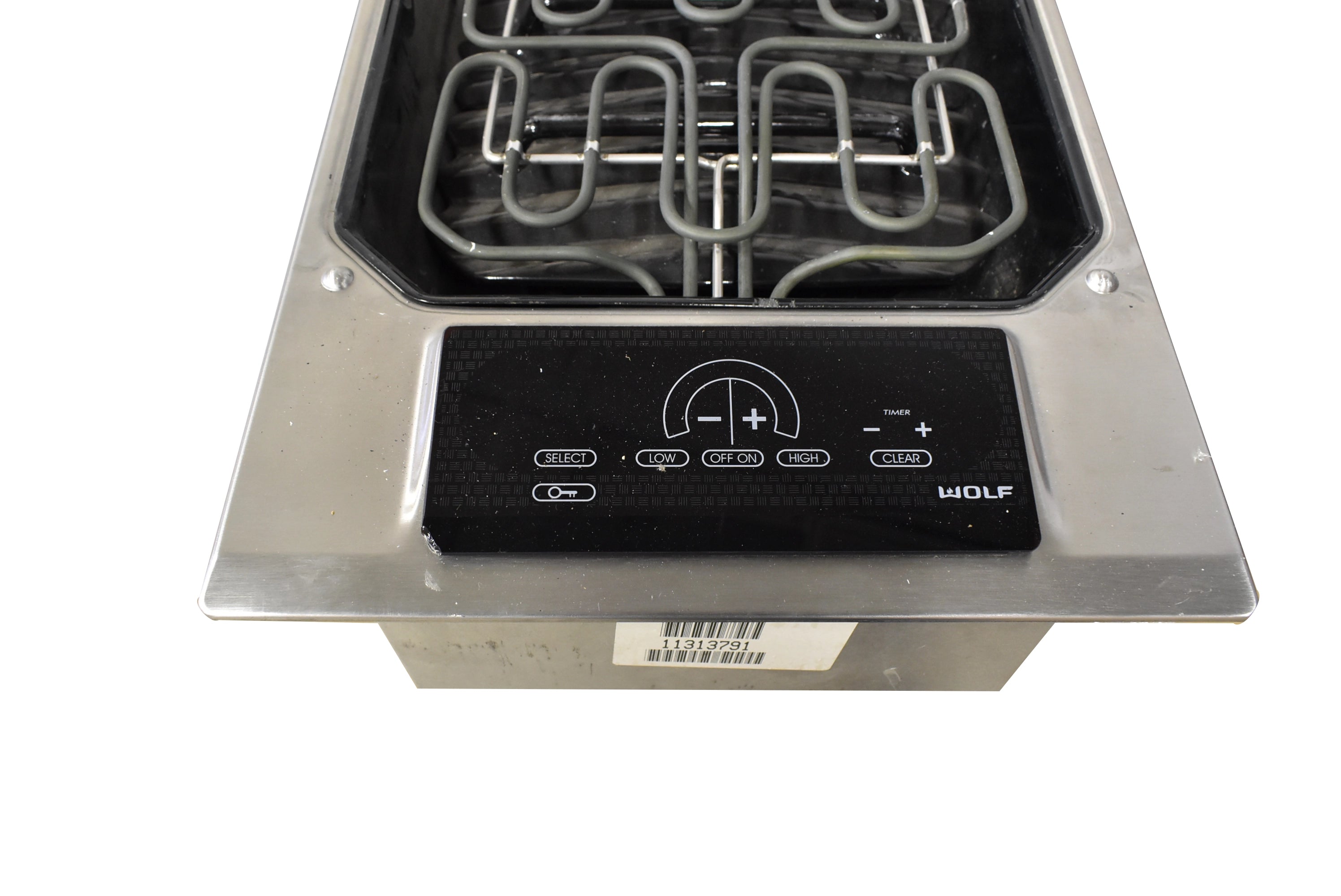 Wolf IG15/S 15" Stainless Steel Electric Grill Module, 2 Burner, Drop-In