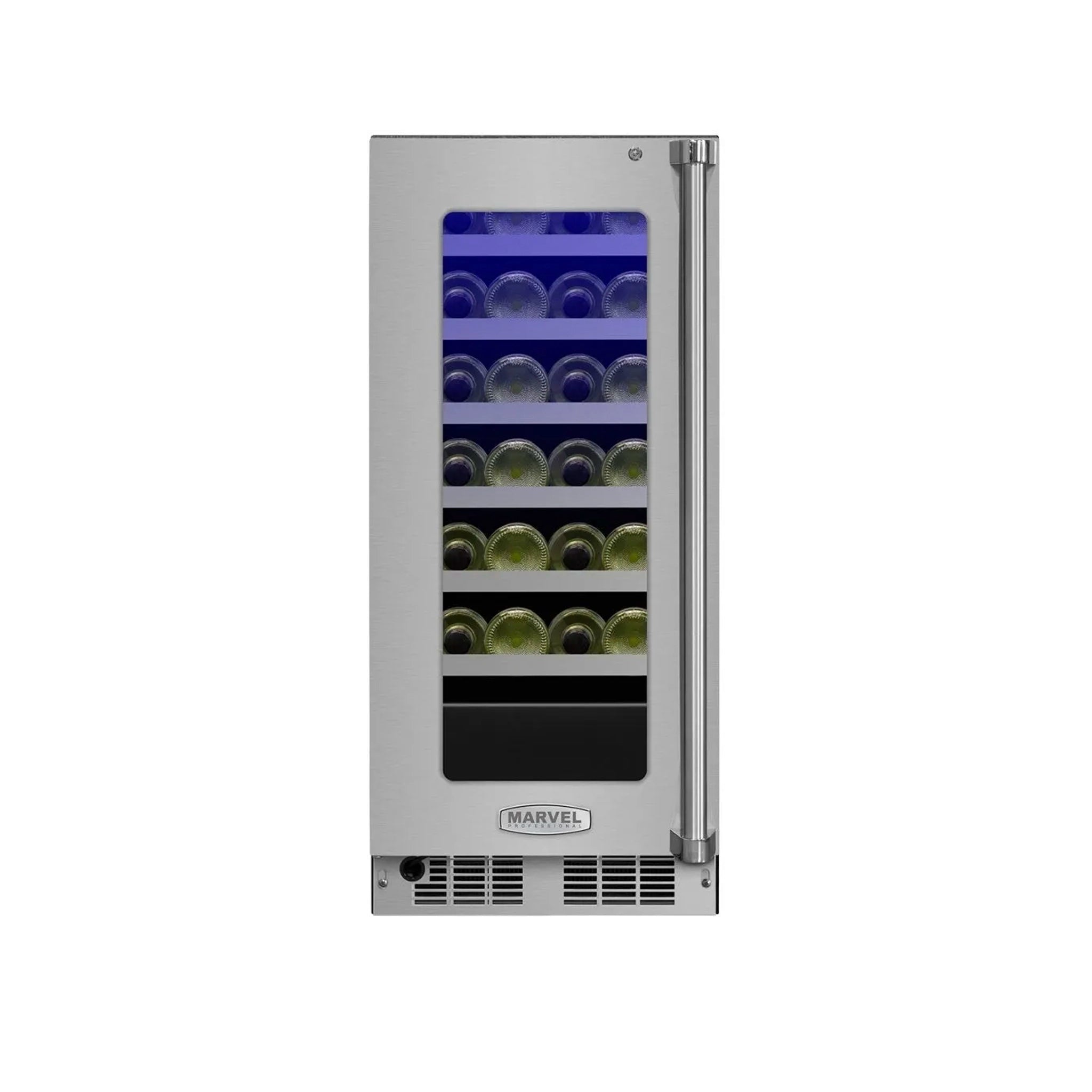Marvel MP15WSF4LP 15" Panel Ready Glass Door Wine Cooler, Single Zone, 2019