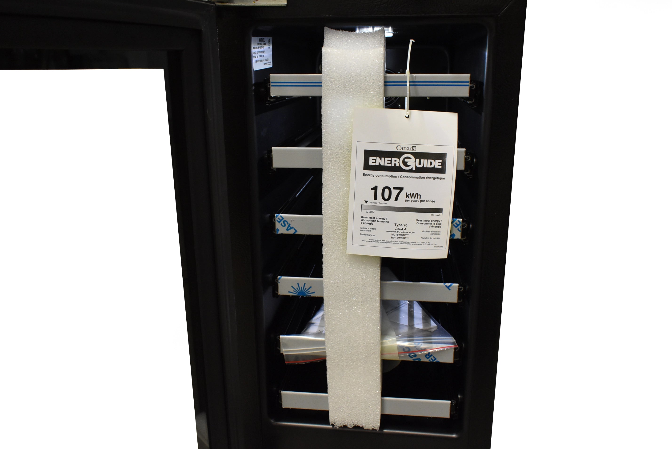 Marvel MP15WSF4LP 15" Panel Ready Glass Door Wine Cooler, Single Zone, 2019