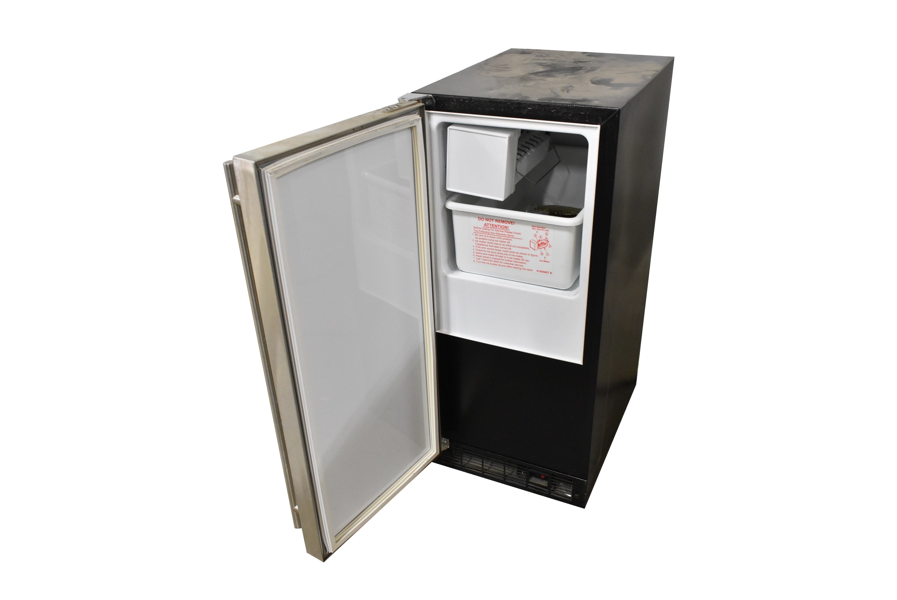 Marvel 25IM-BS-F-L 15" Stainless Steel Crescent Cube Ice Maker