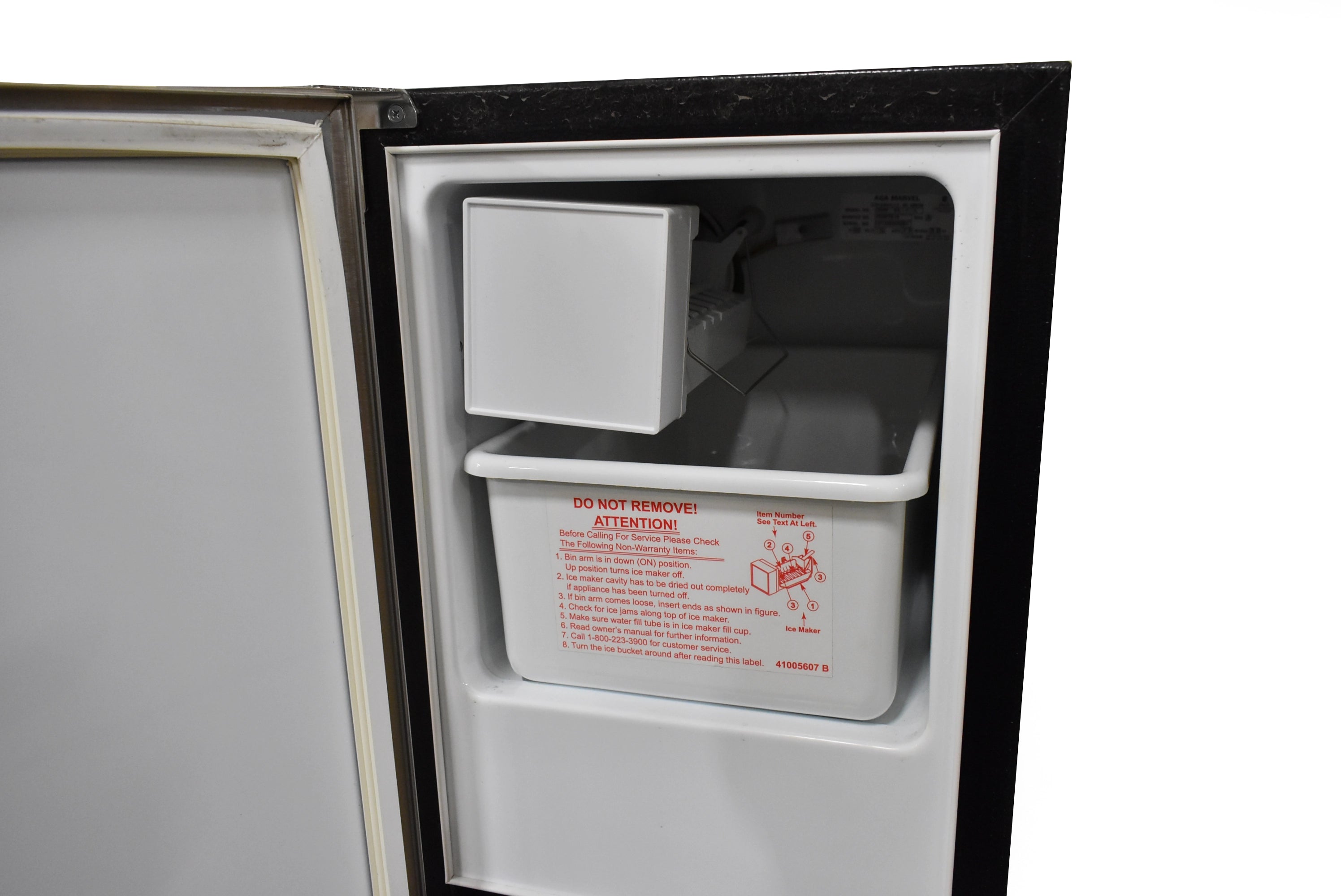 Marvel 25IM-BS-F-L 15" Stainless Steel Crescent Cube Ice Maker