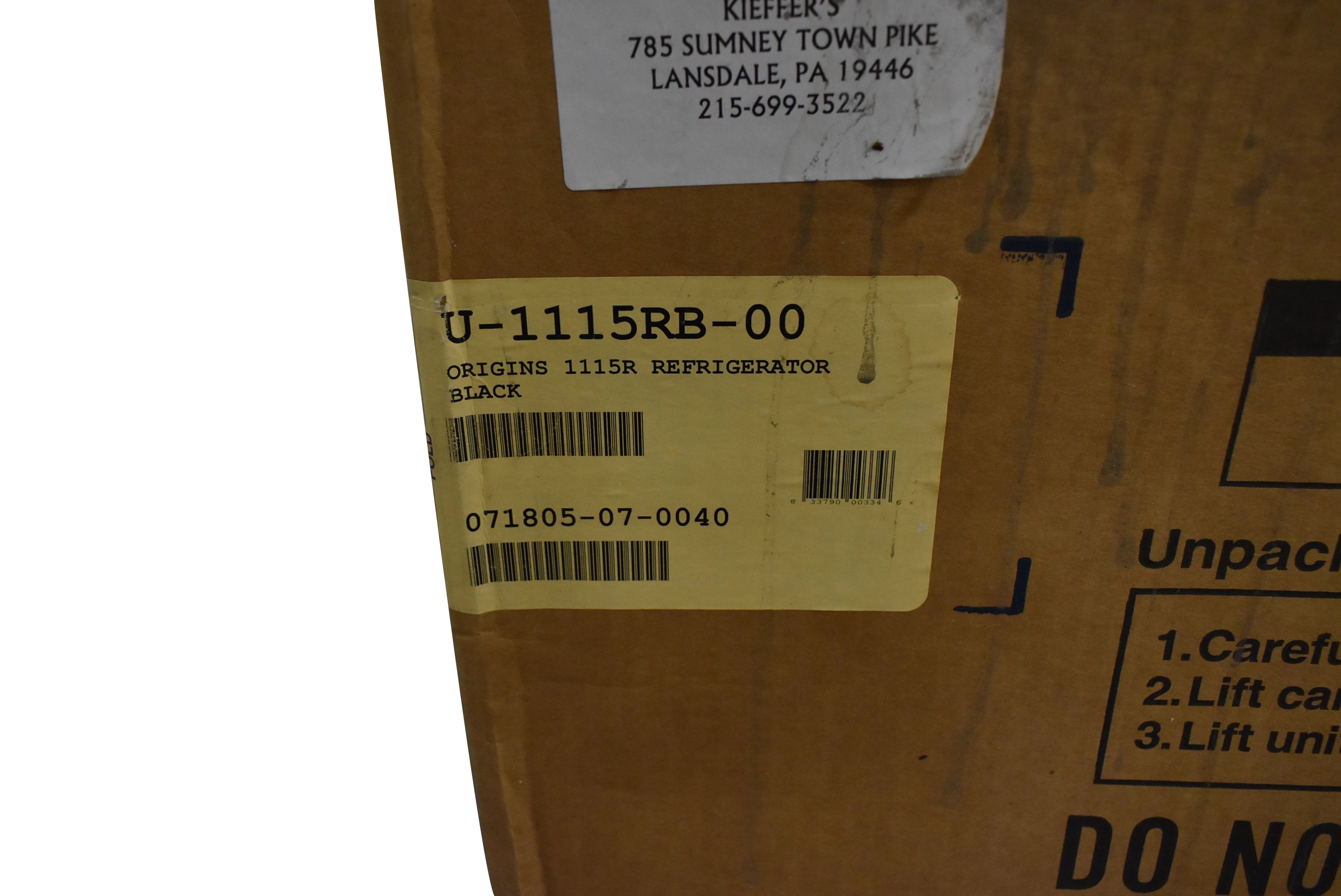 U-Line U-1115RB-00 15" Black Undercounter All Refrigerator