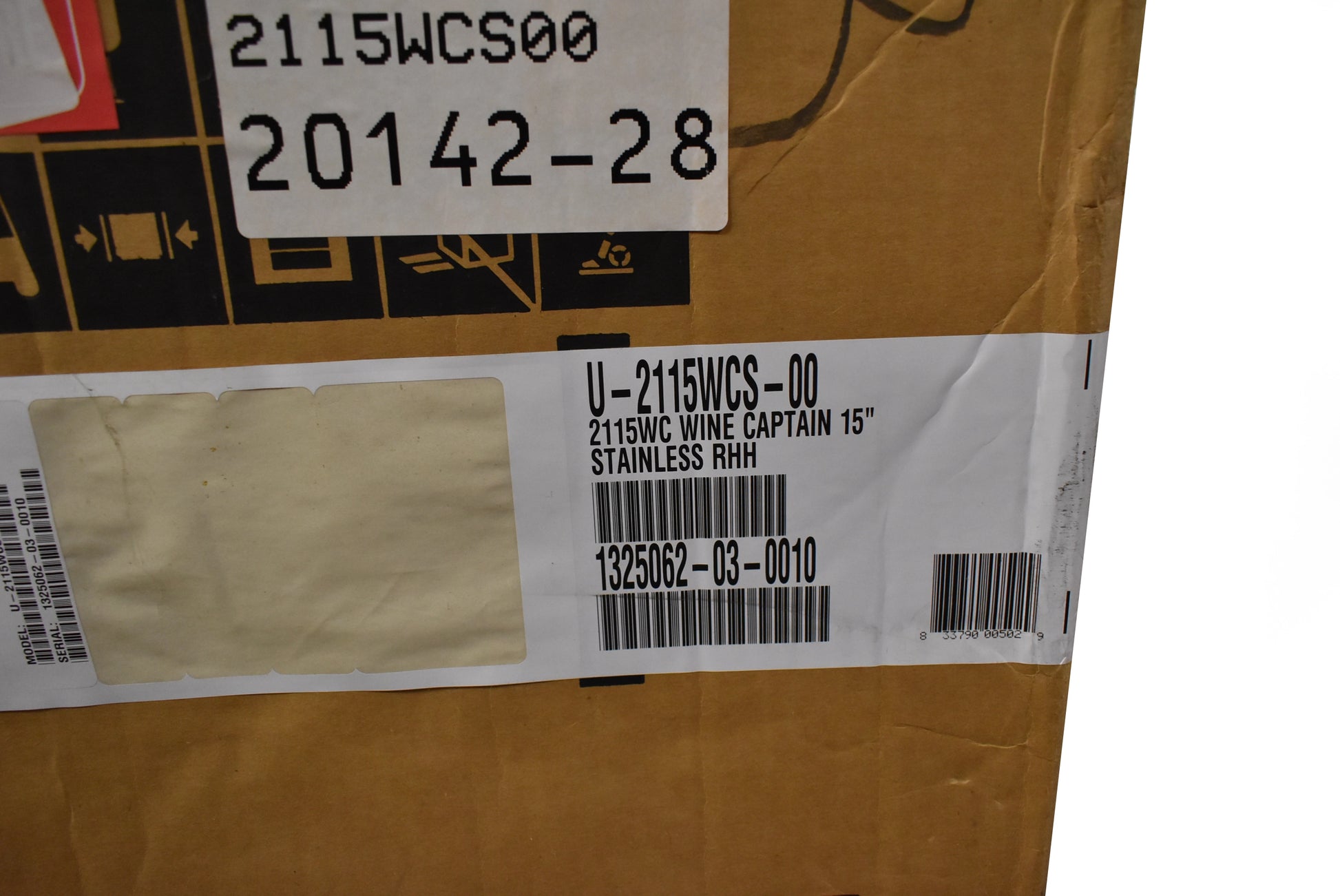 U-Line U-2115WCS-00 15" Stainless Steel and Glass Door Built-in Wine Cooler