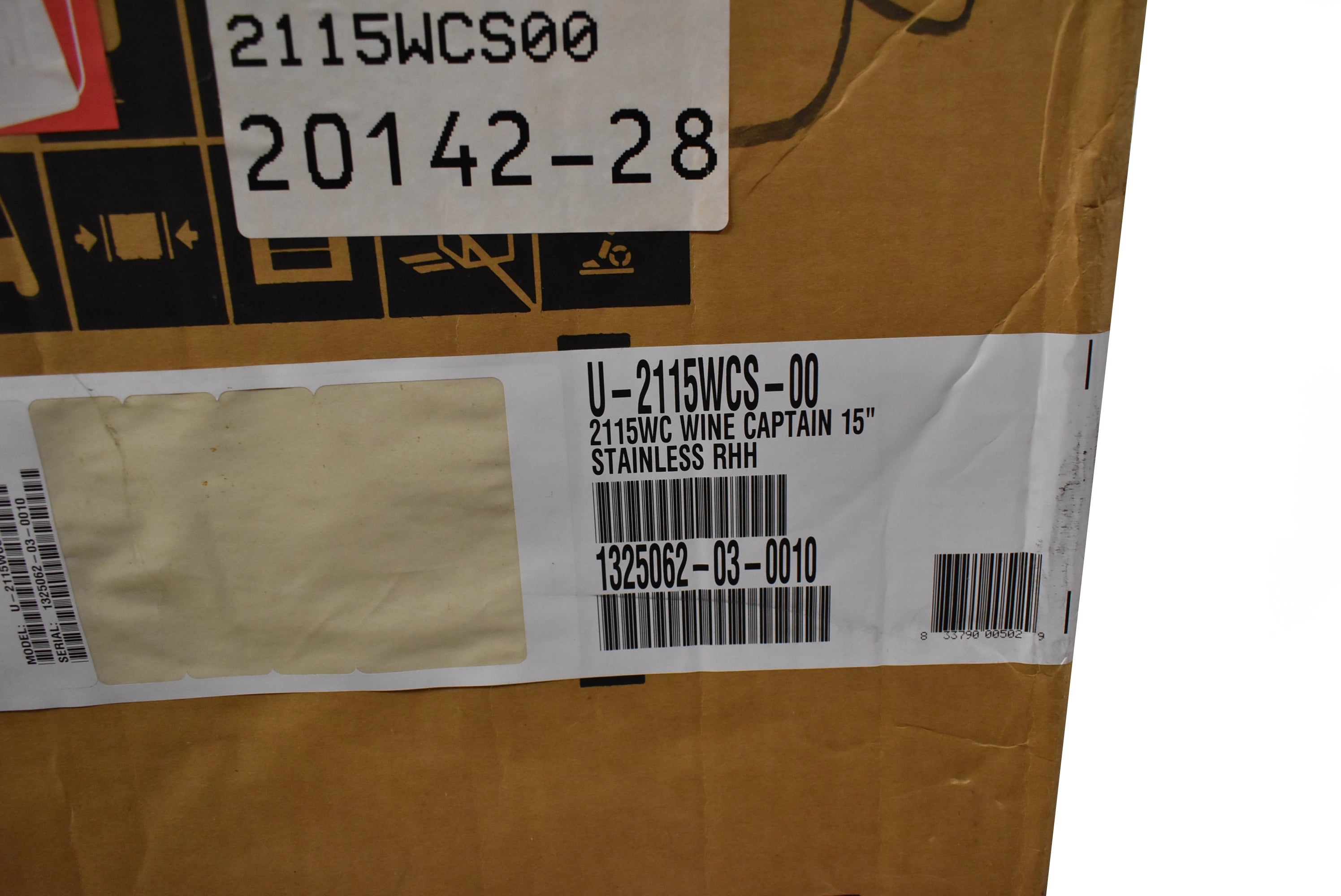 U-Line U-2115WCS-00 15" Stainless Steel and Glass Door Built-in Wine Cooler