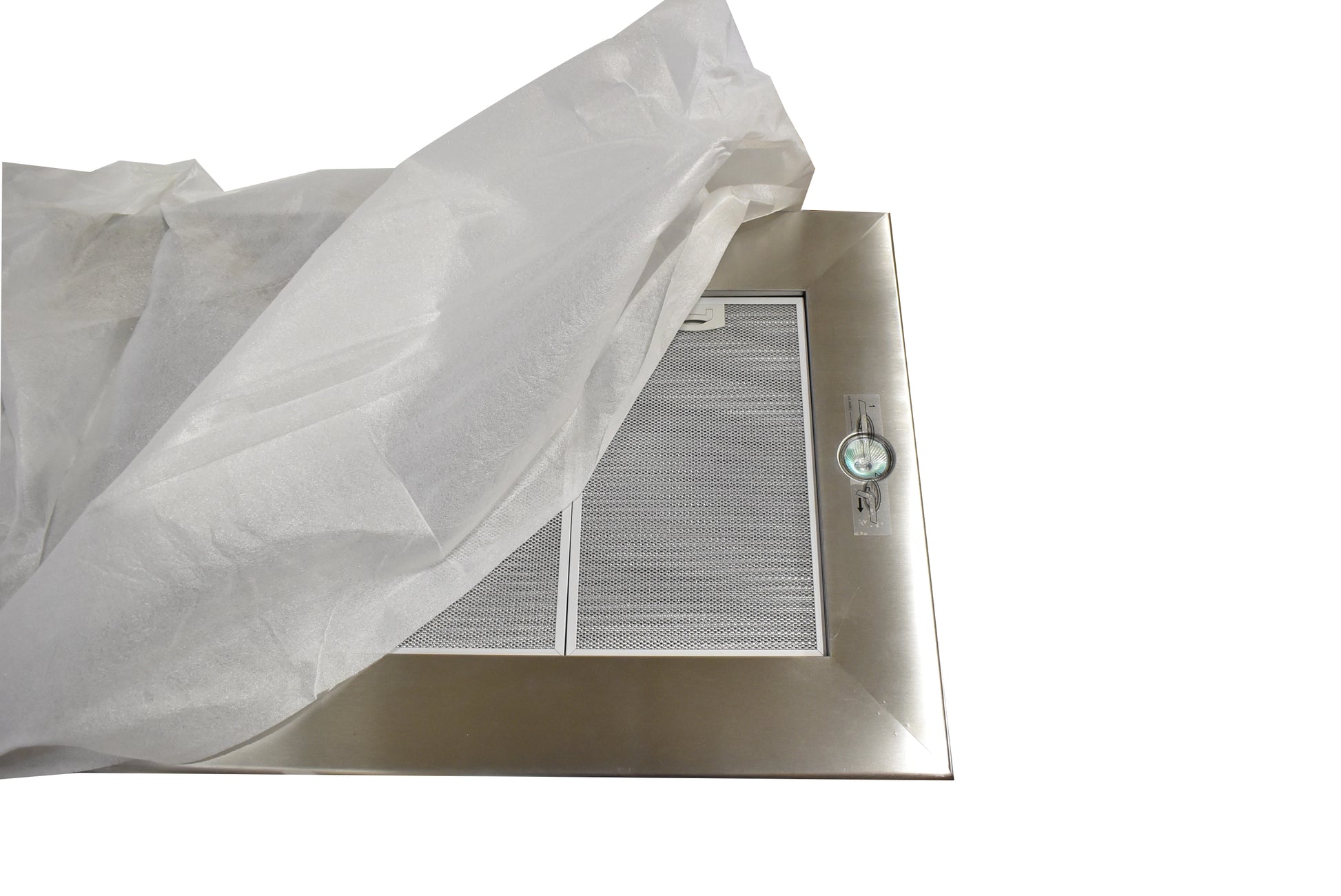 XO XOBI36S 36" Stainless Steel Island Chimney Range Hood, Blower Included