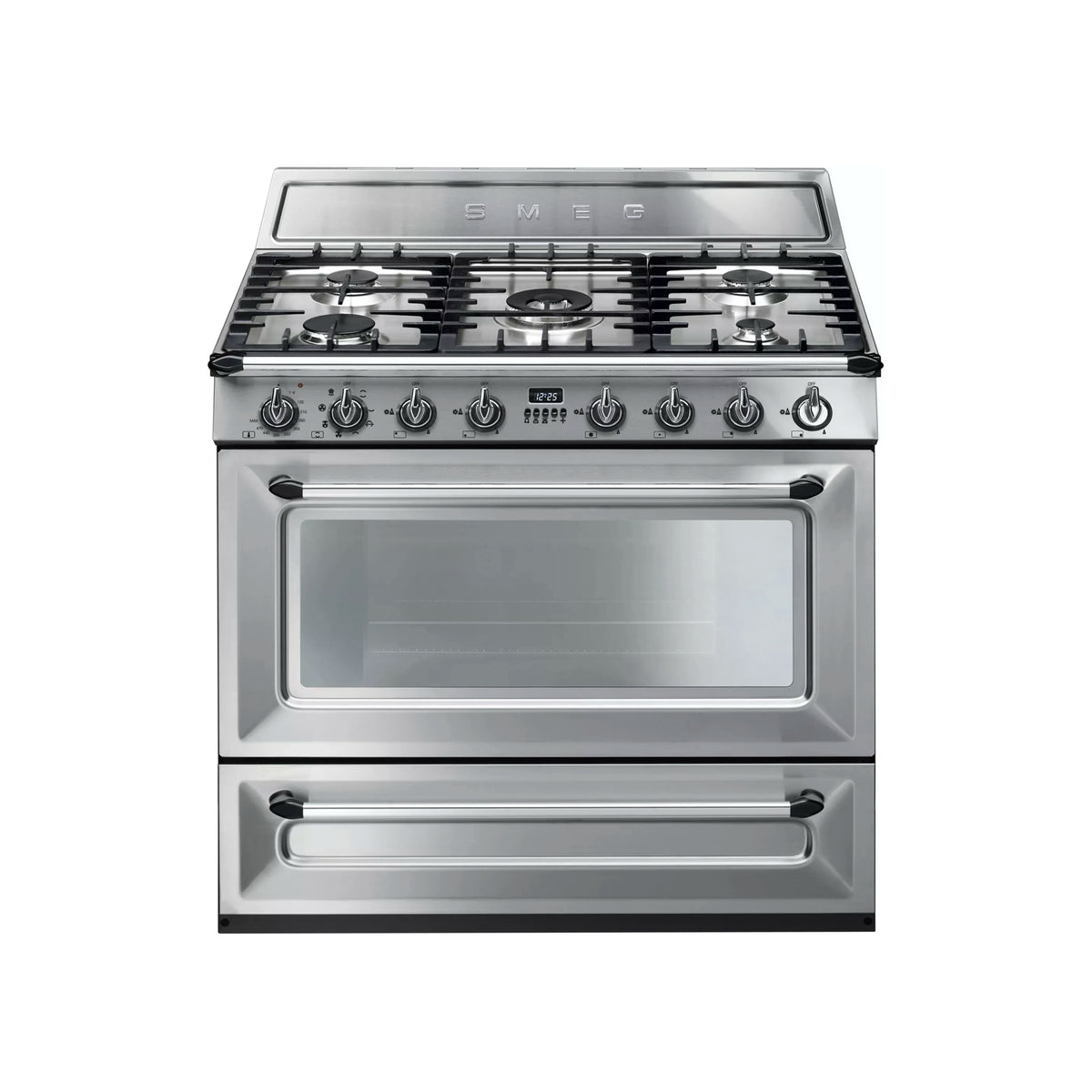 Smeg TRU90X 36" Stainless Steel Freestanding Dual Fuel Range