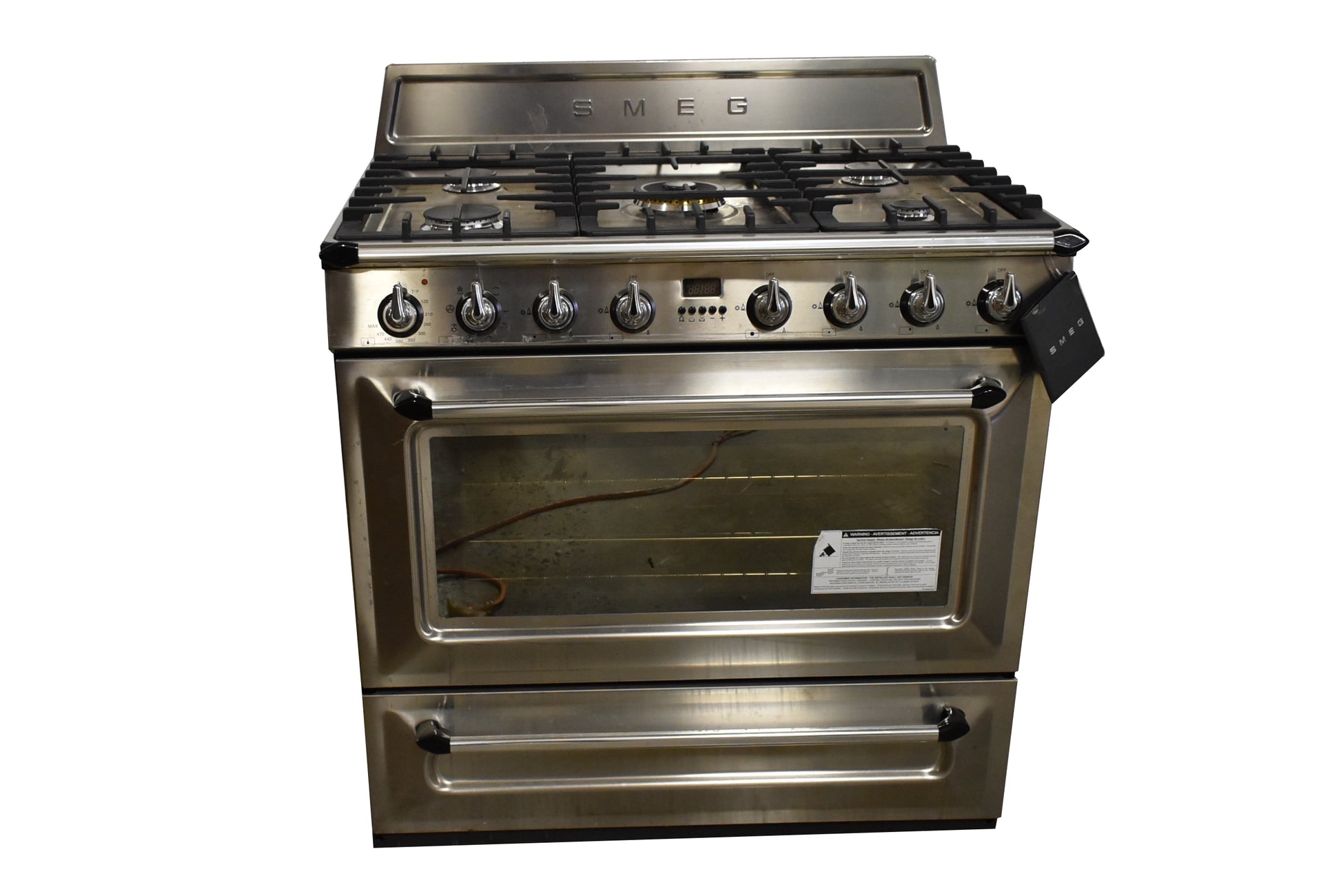 Smeg TRU90X 36" Stainless Steel Freestanding Dual Fuel Range