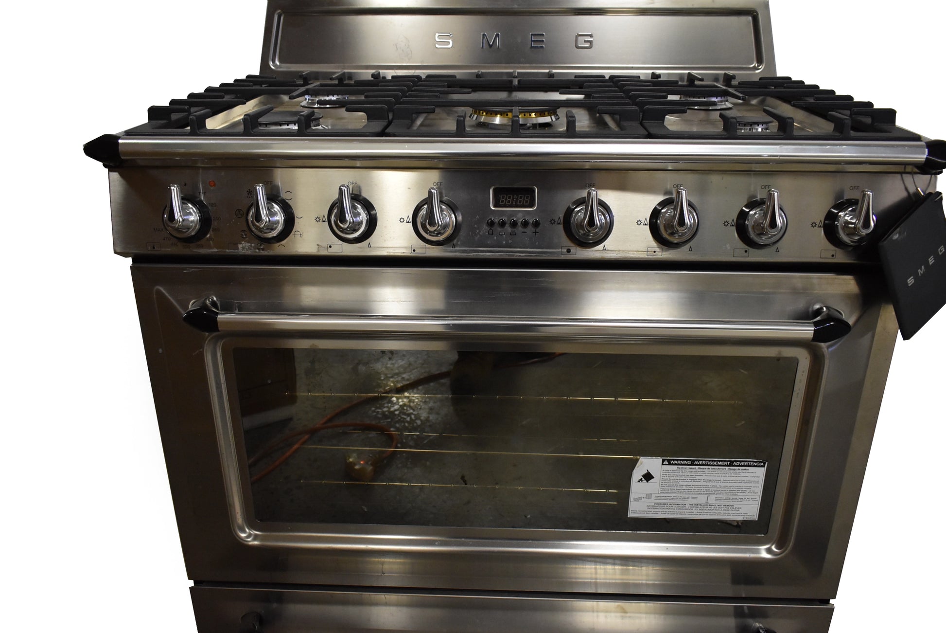 Smeg TRU90X 36" Stainless Steel Freestanding Dual Fuel Range