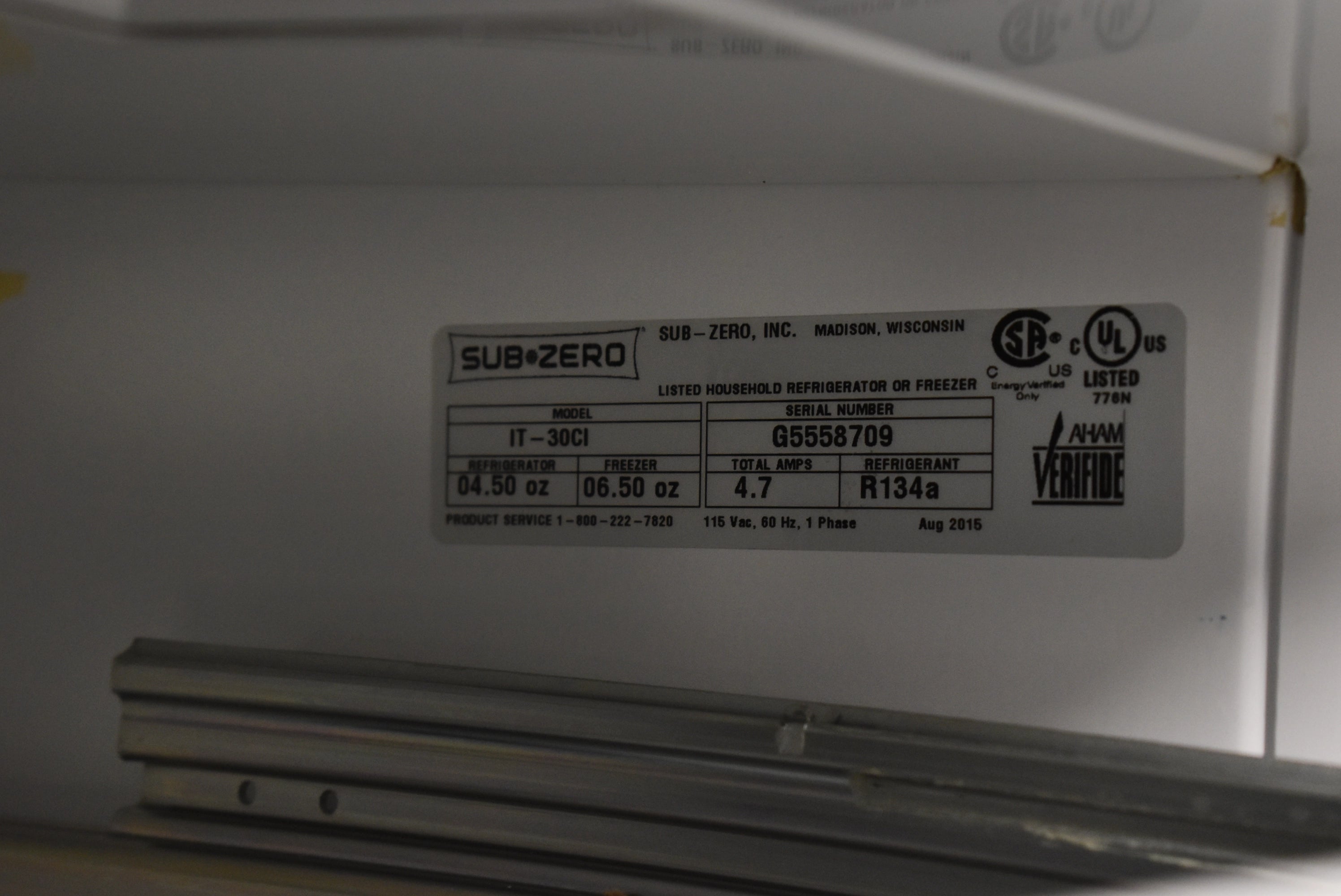 Sub-Zero IT-30CI 30" Panel Ready Bottom Freezer Smart Refrigerator