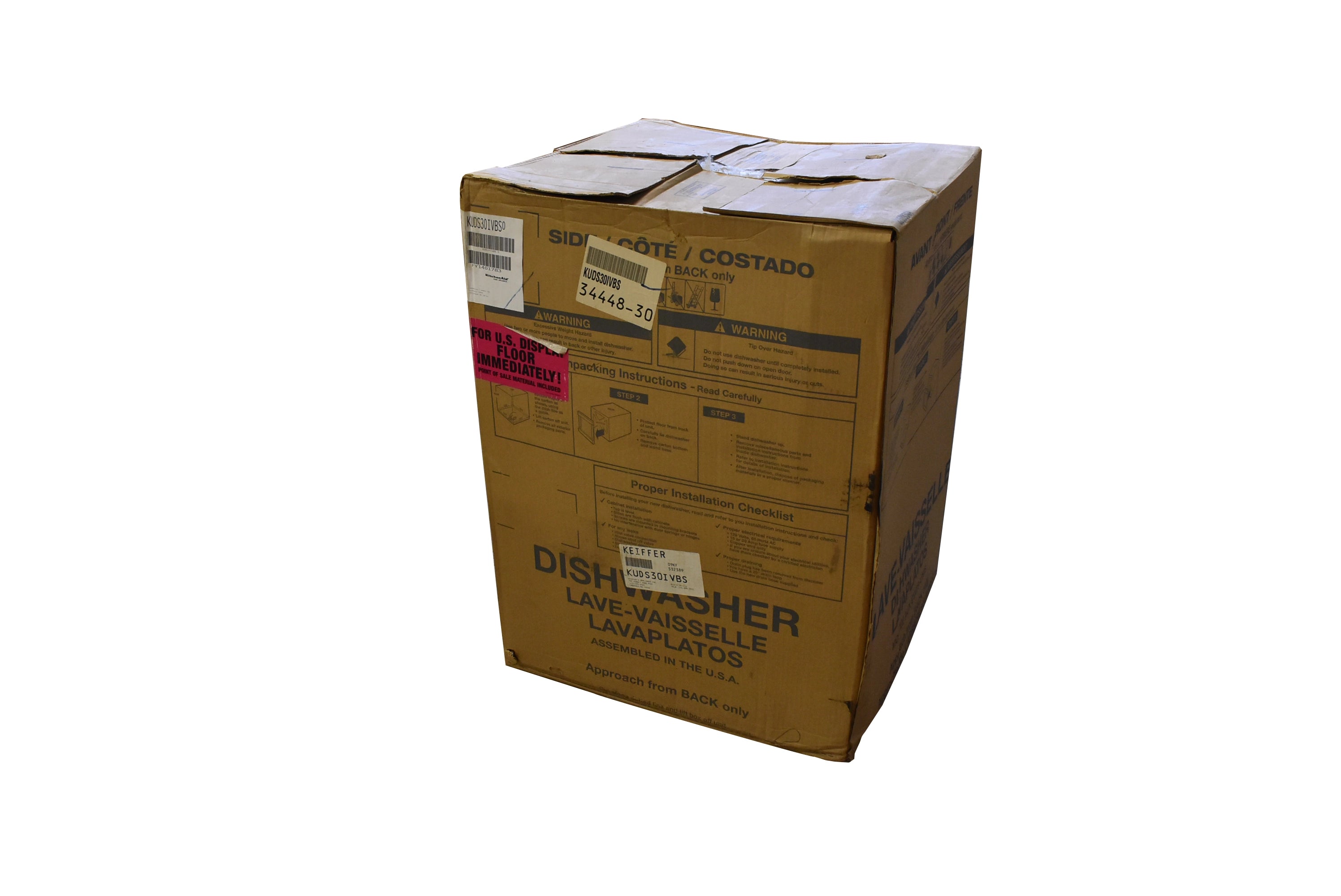 KitchenAid KUDS30IVBS 24" Stainless Steel Dishwasher