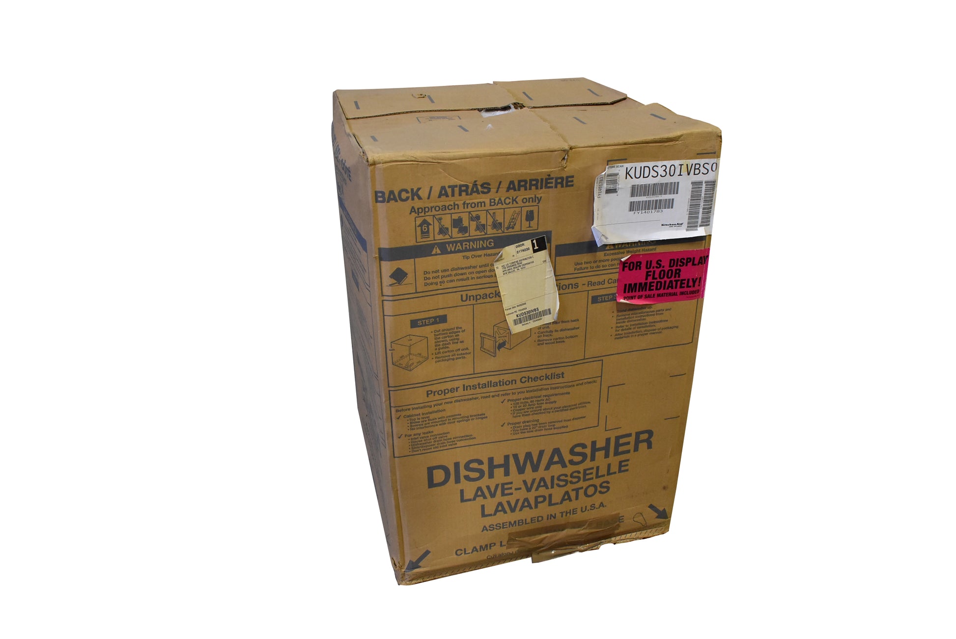 KitchenAid KUDS30IVBS 24" Stainless Steel Dishwasher