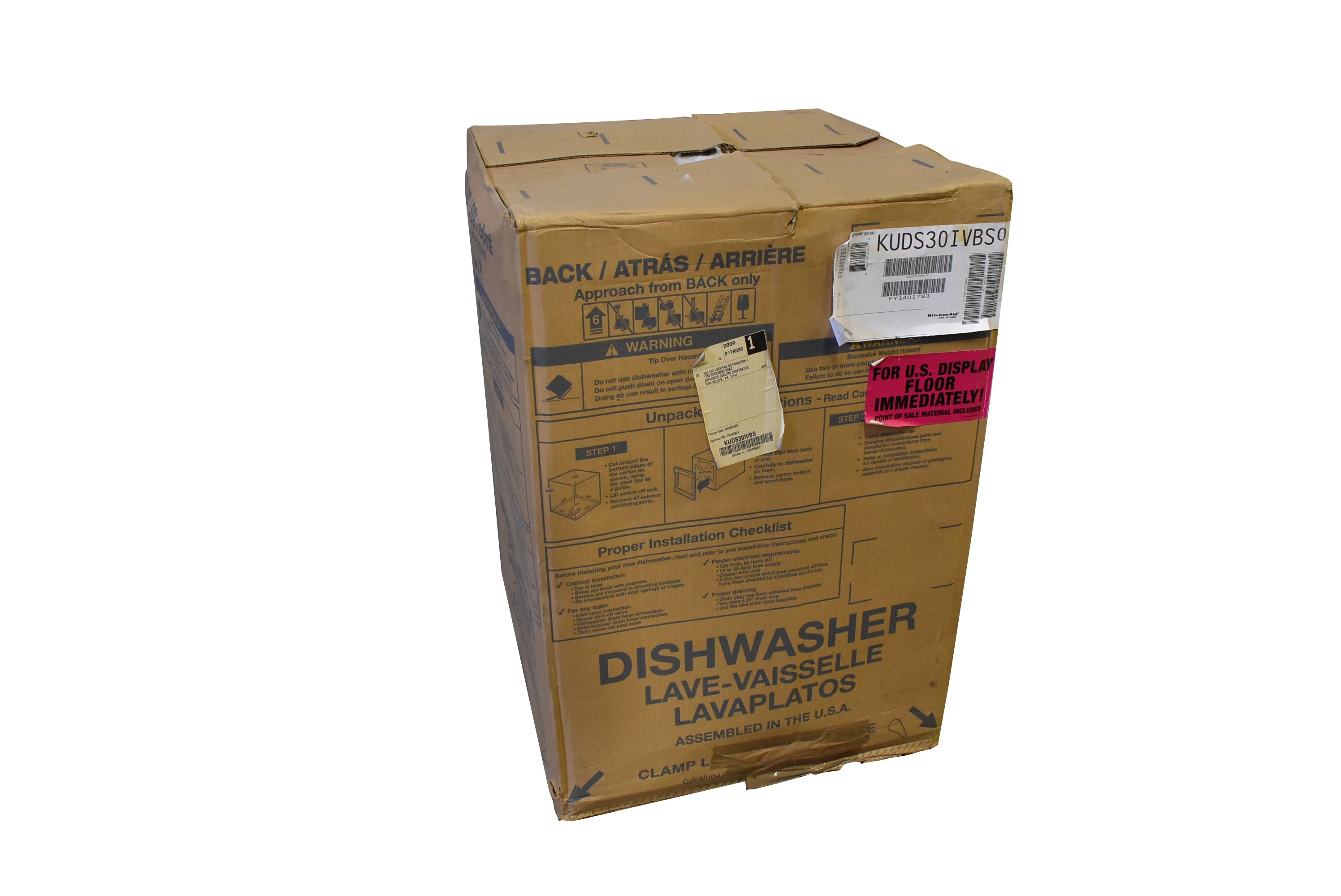 KitchenAid KUDS30IVBS 24" Stainless Steel Dishwasher