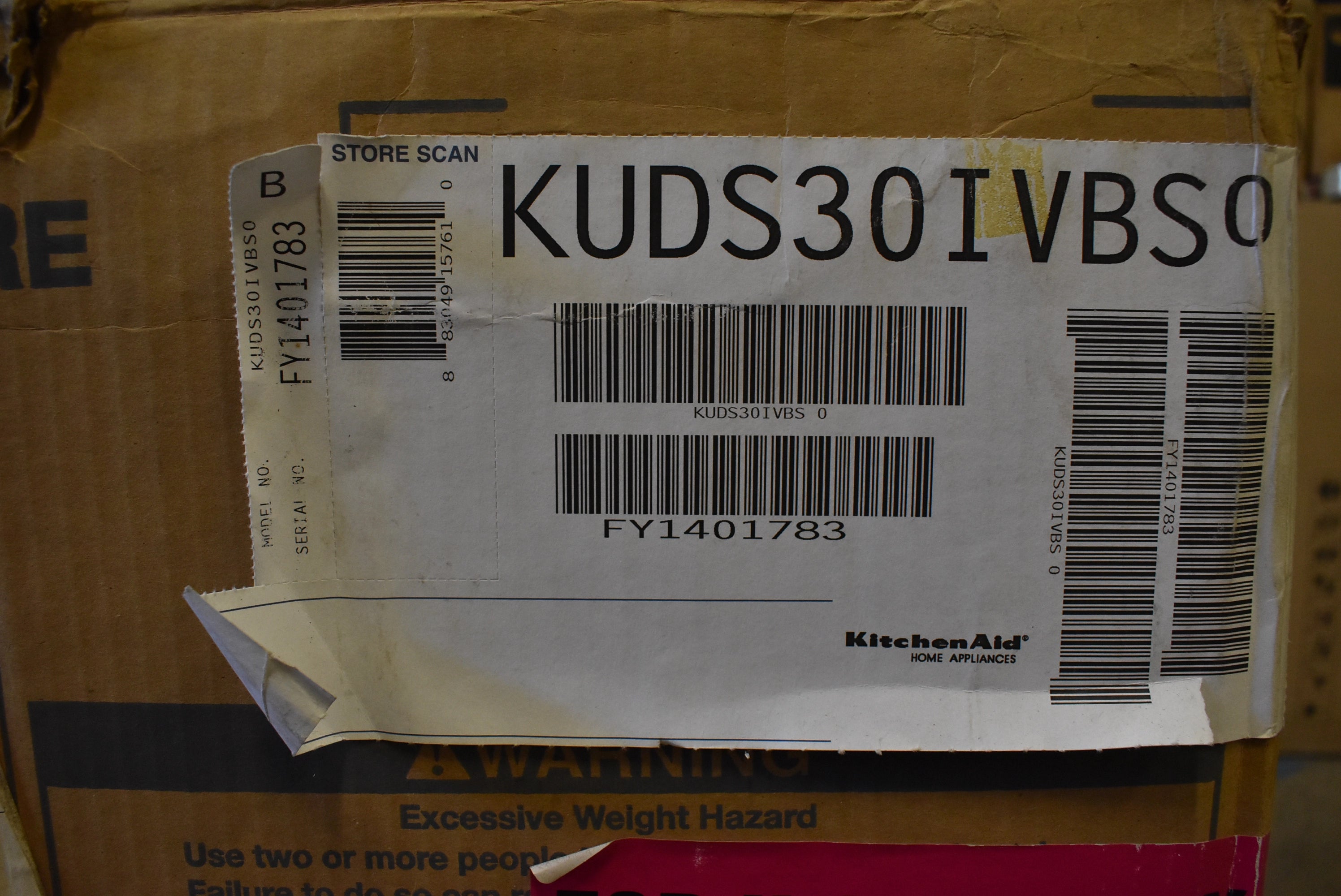 KitchenAid KUDS30IVBS 24" Stainless Steel Dishwasher