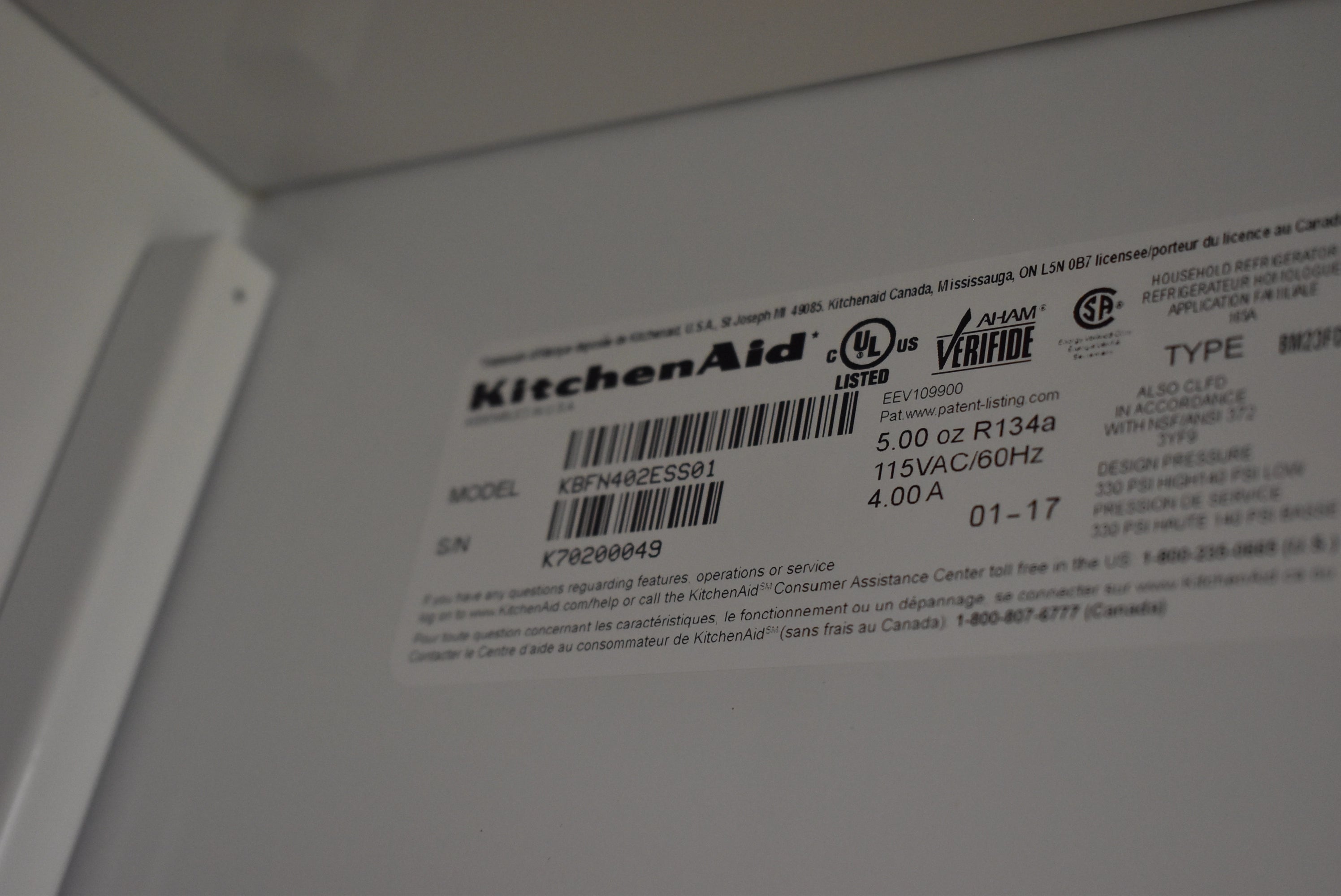 KitchenAid KBFN402ESS 42" Stainless Steel French Door Refrigerator