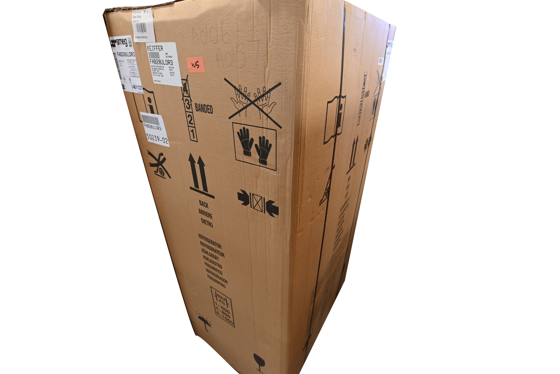 Smeg FAB28ULOR3 24" Orange Top Freezer Refrigerator