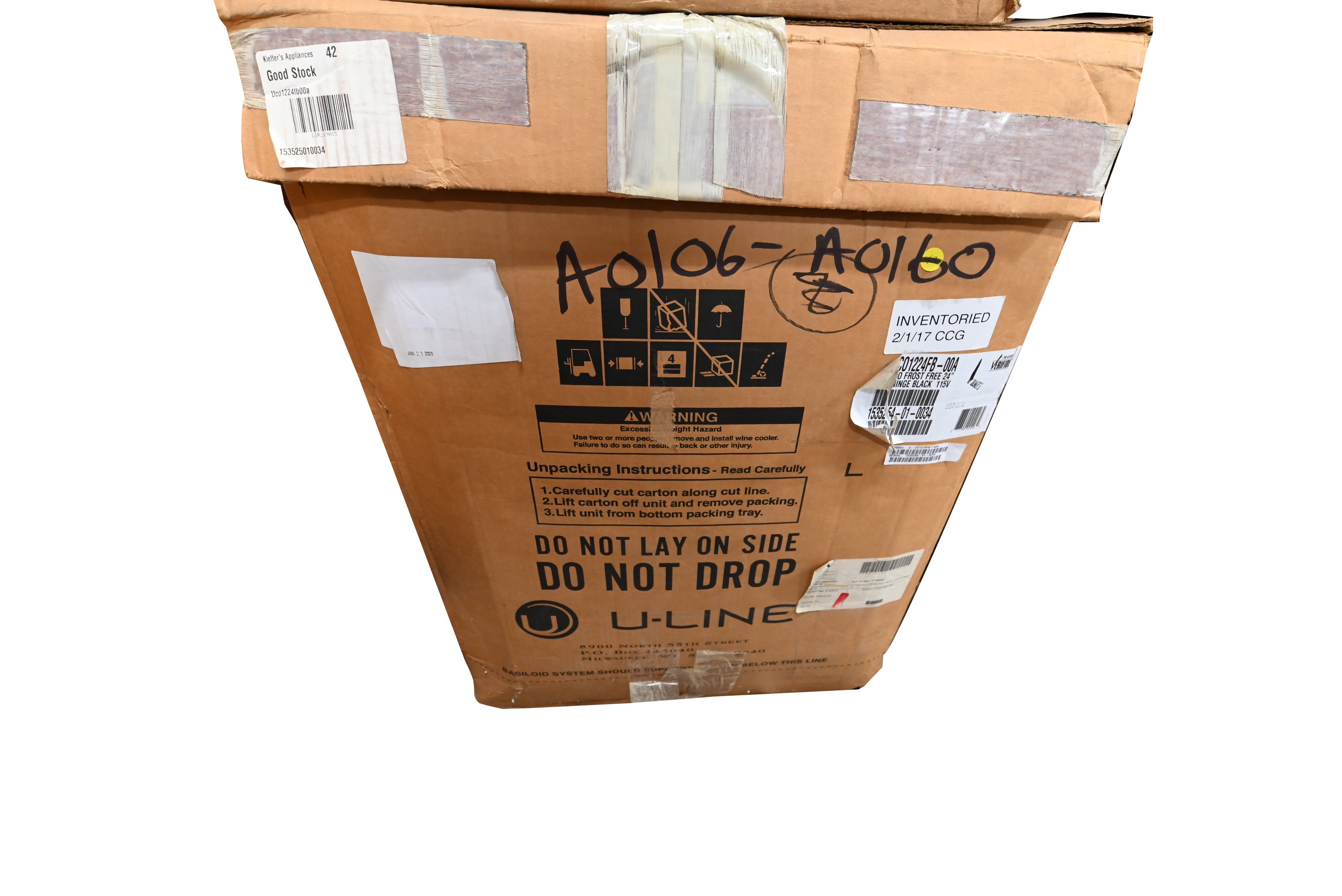 U-Line U-CO1224FB-00A 24" Black Undercounter Refrigerator