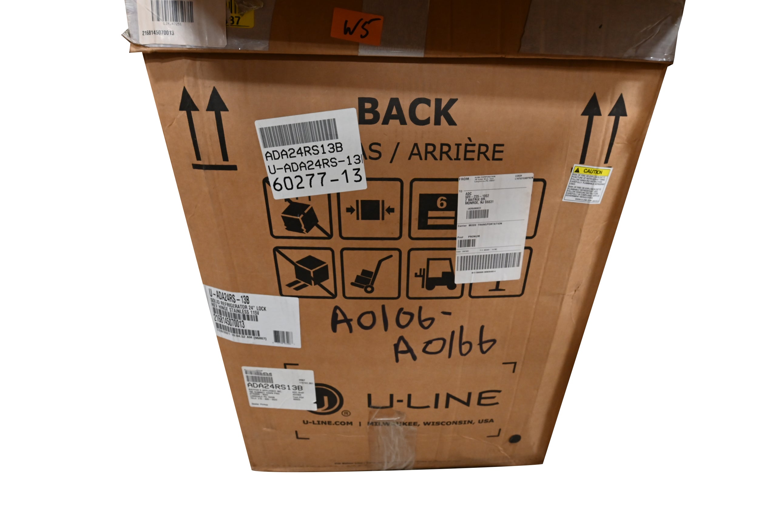 U-Line U-ADA24RS-13B 24" Stainless Steel Compact Refrigerator, ADA Compliant