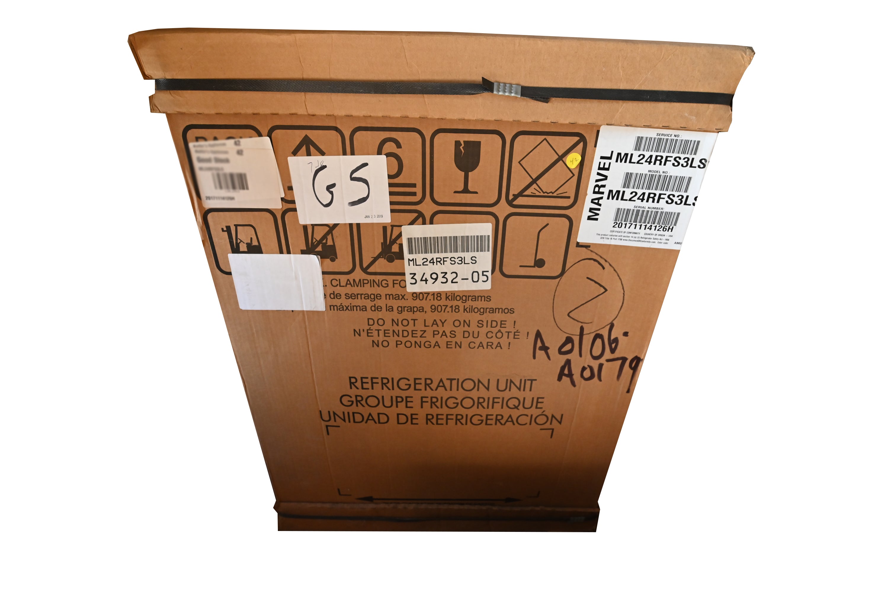 Marvel Ml24RFS3LS 24" Stainless Steel Refrigerator Freezer