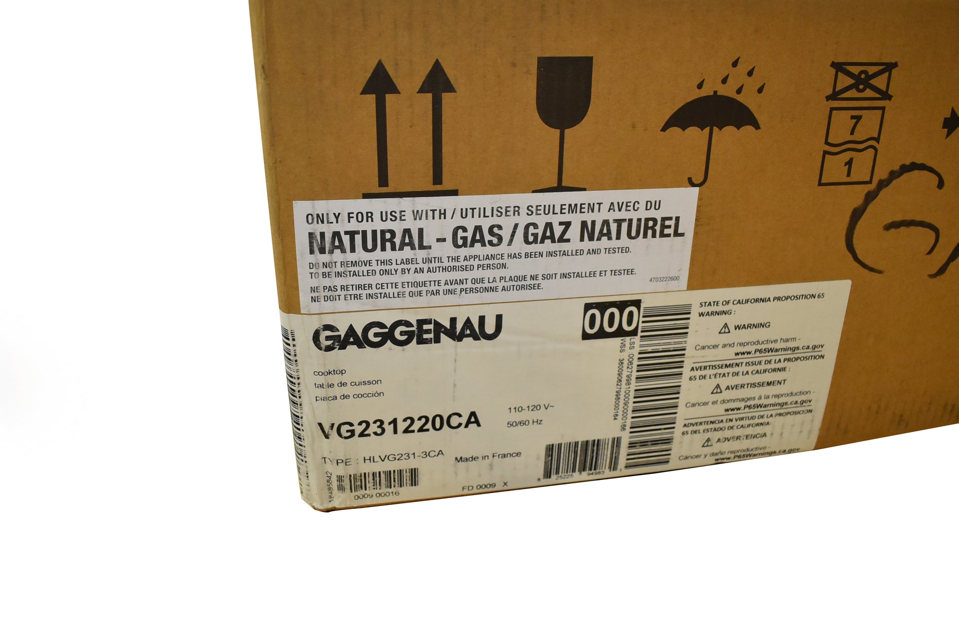 Gaggenau VG231220CA 12" Stainless Steel Gas Wok Cooktop